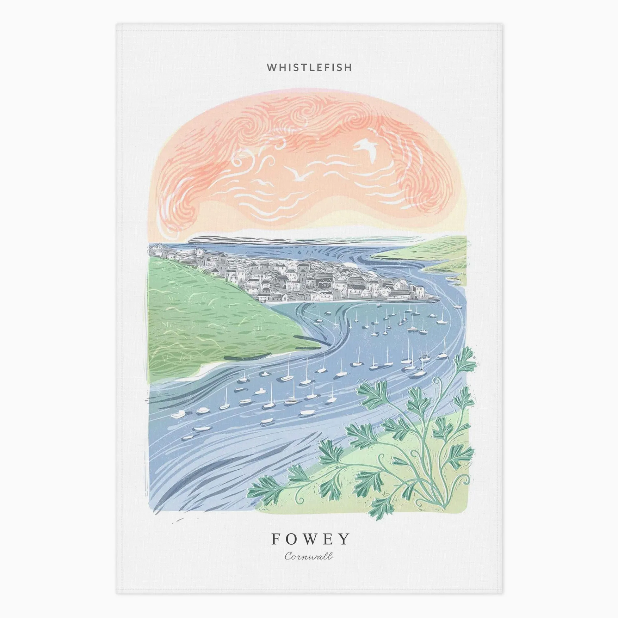 Under £20|Under £10*Whistlefish Fowey Arched Lino Tea Towel
