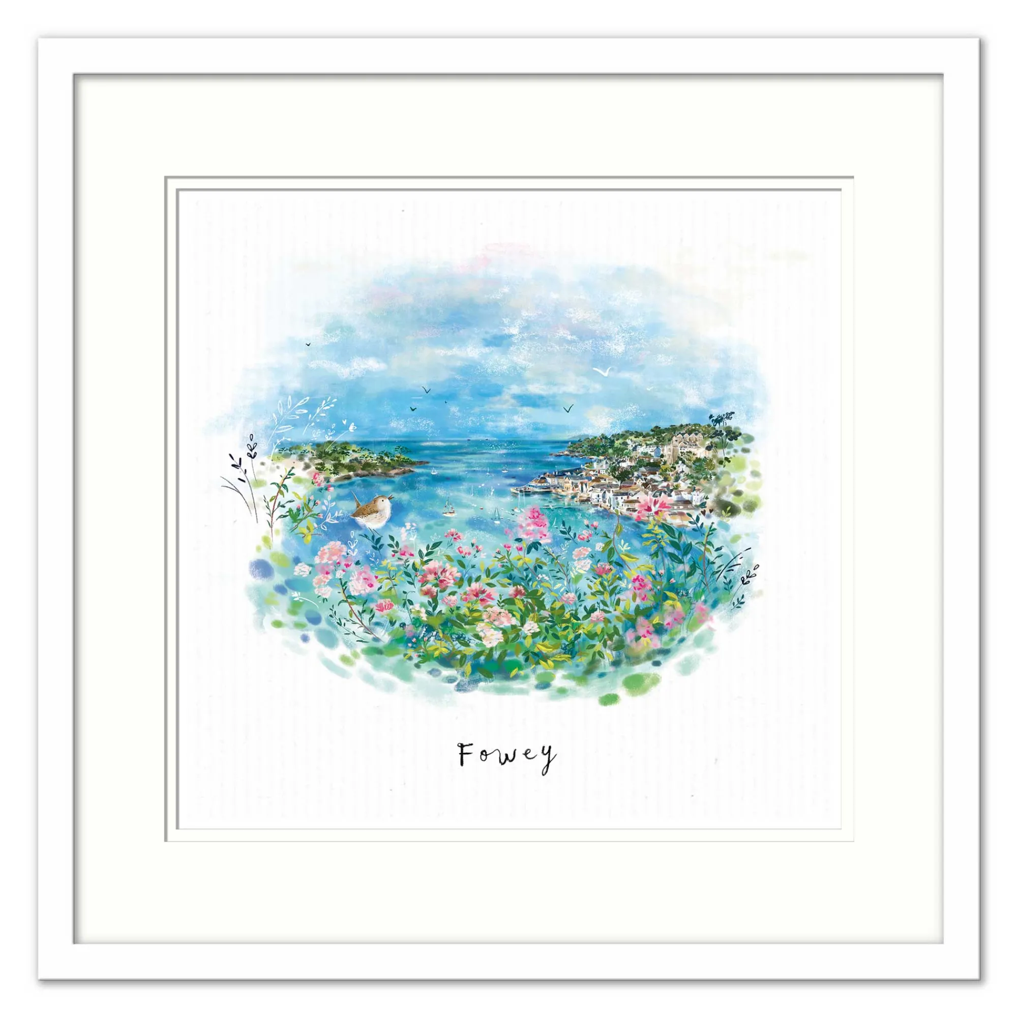 Fowey|Cornwall*Whistlefish Fowey Dream View Small Framed Print