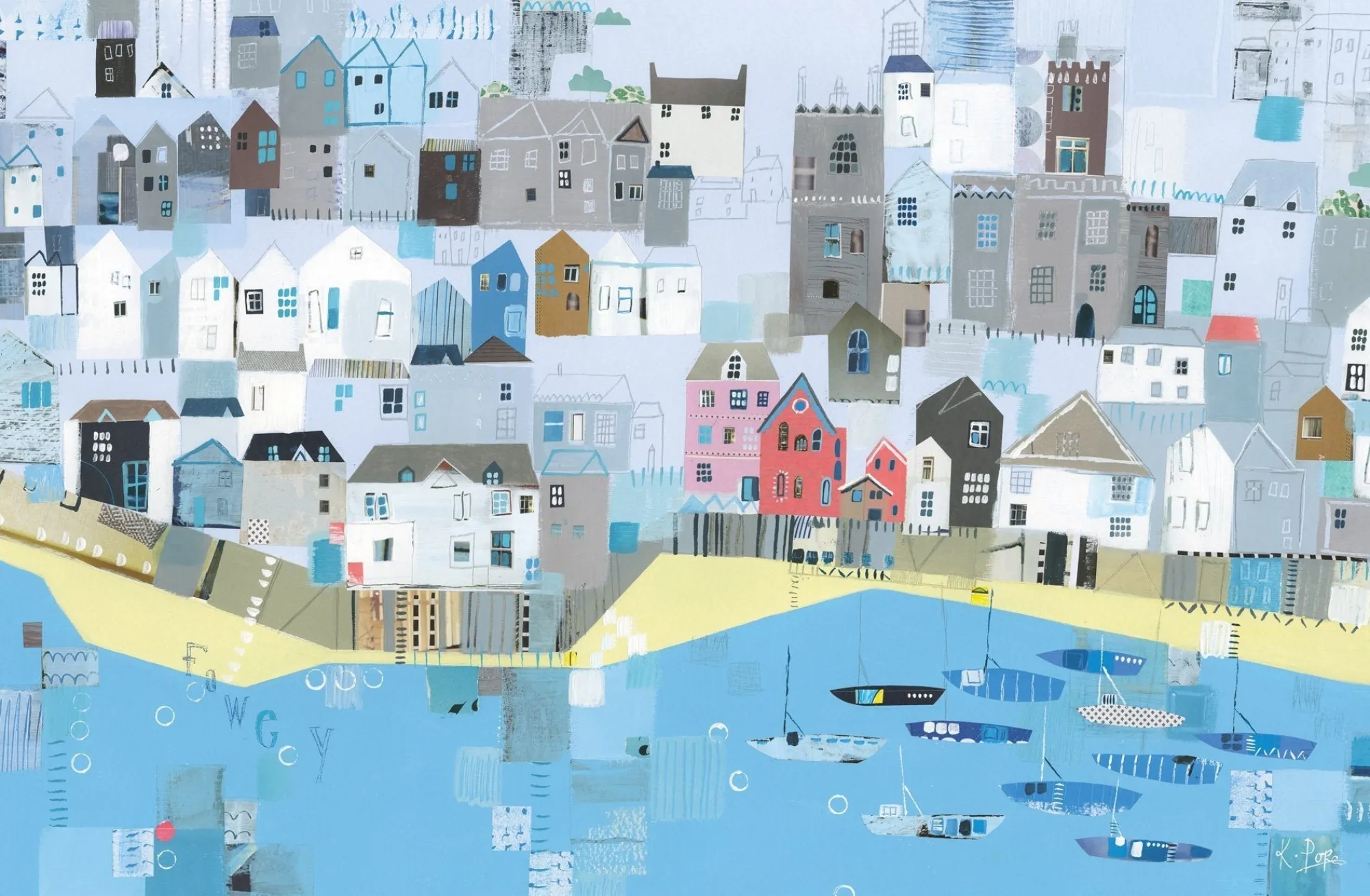 Unframed Prints*Whistlefish Fowey Landscape Art Print
