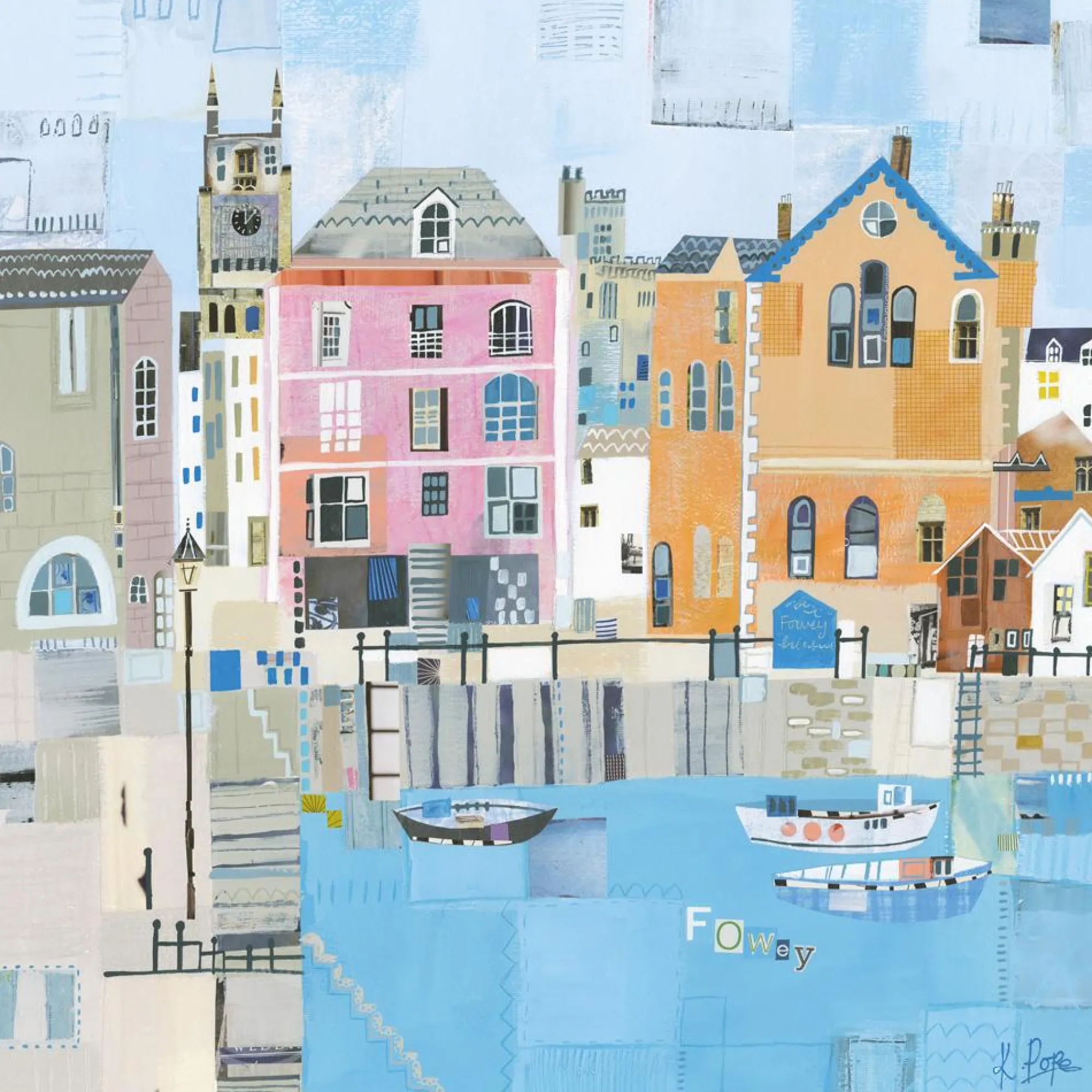Unframed Prints*Whistlefish Fowey Large Art Print