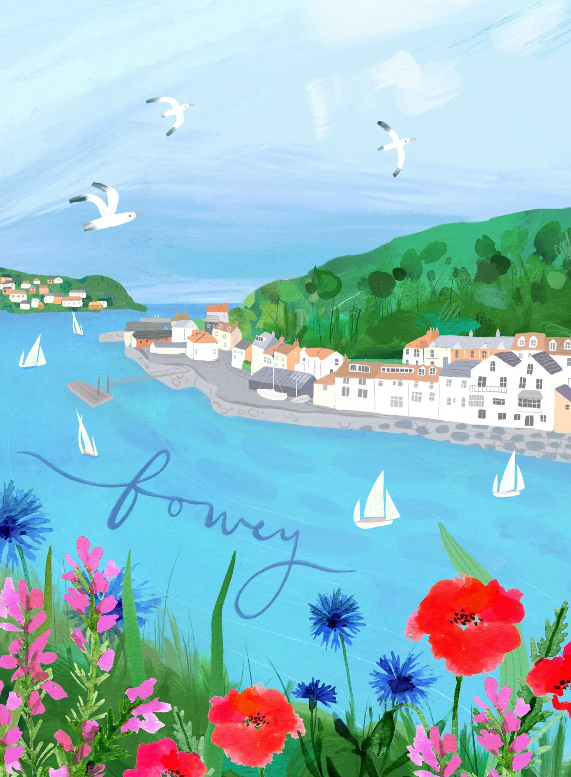 Unframed Prints*Whistlefish Fowey Med Art Print