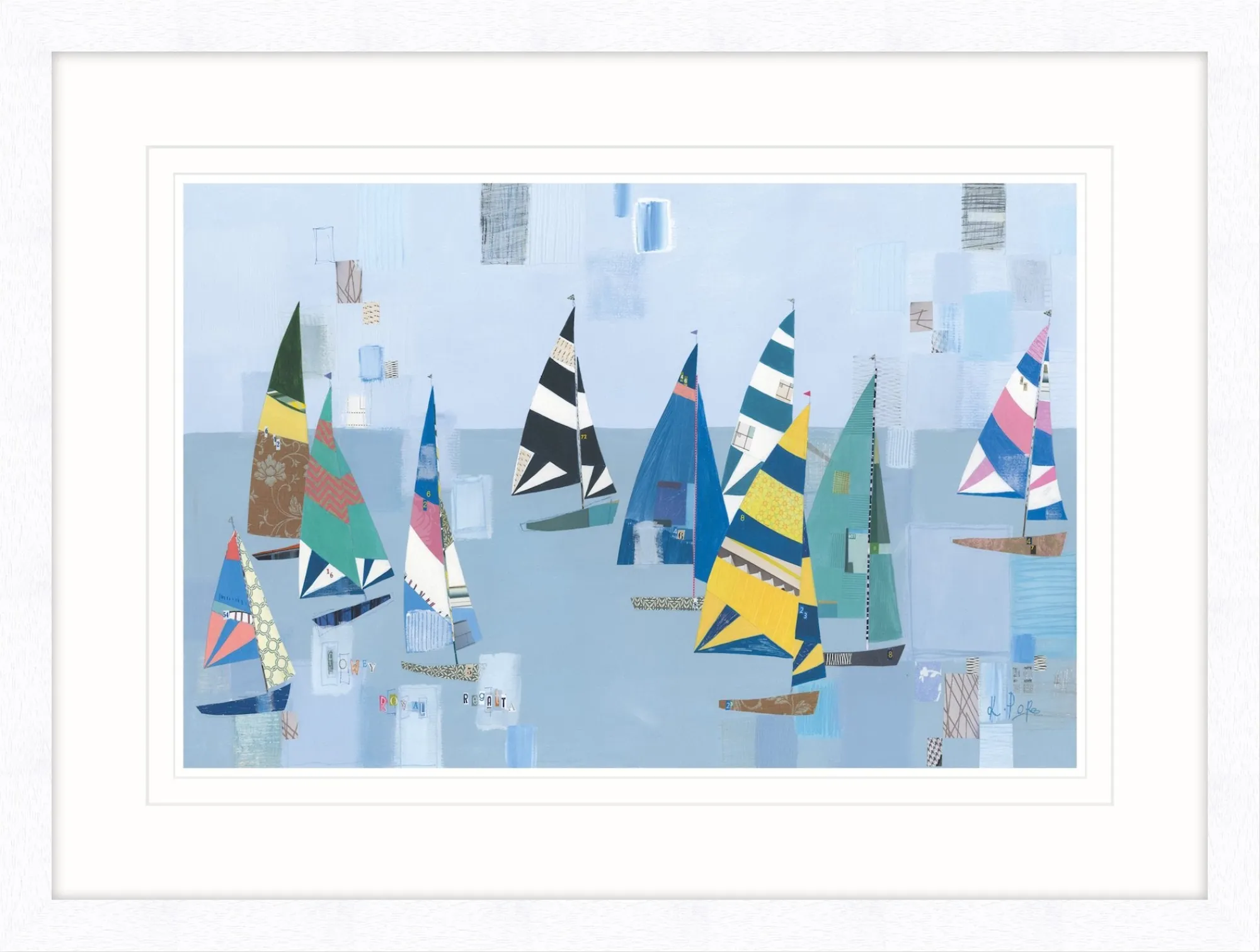 Fowey|Cornwall*Whistlefish Fowey Regatta Medium Framed Print