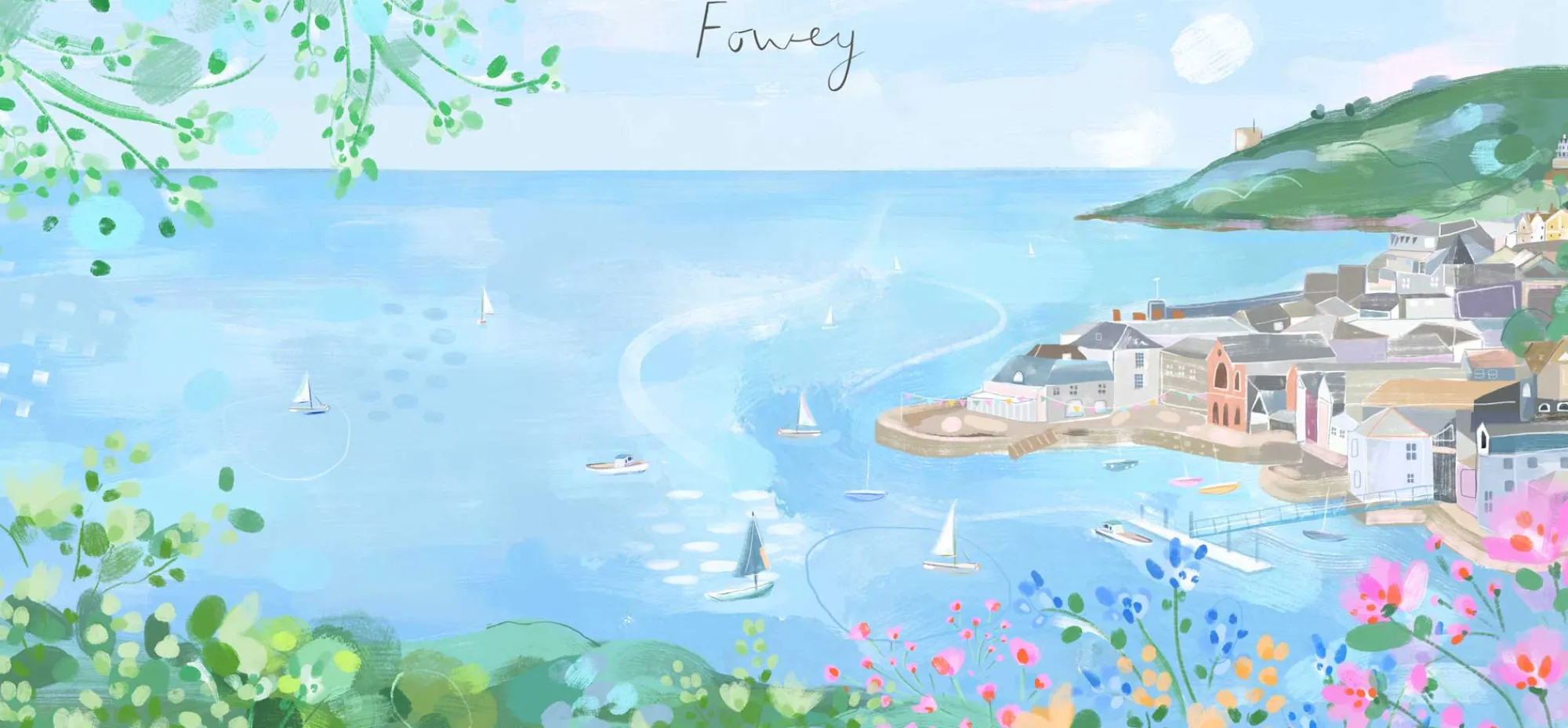 Unframed Prints*Whistlefish Fowey Small Art Print