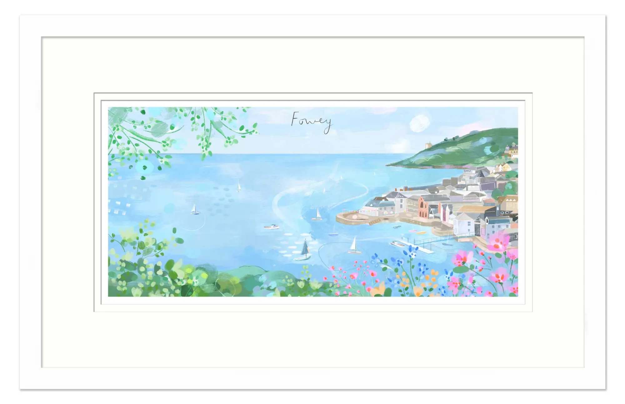 Fowey|Cornwall*Whistlefish Fowey Small Framed Print
