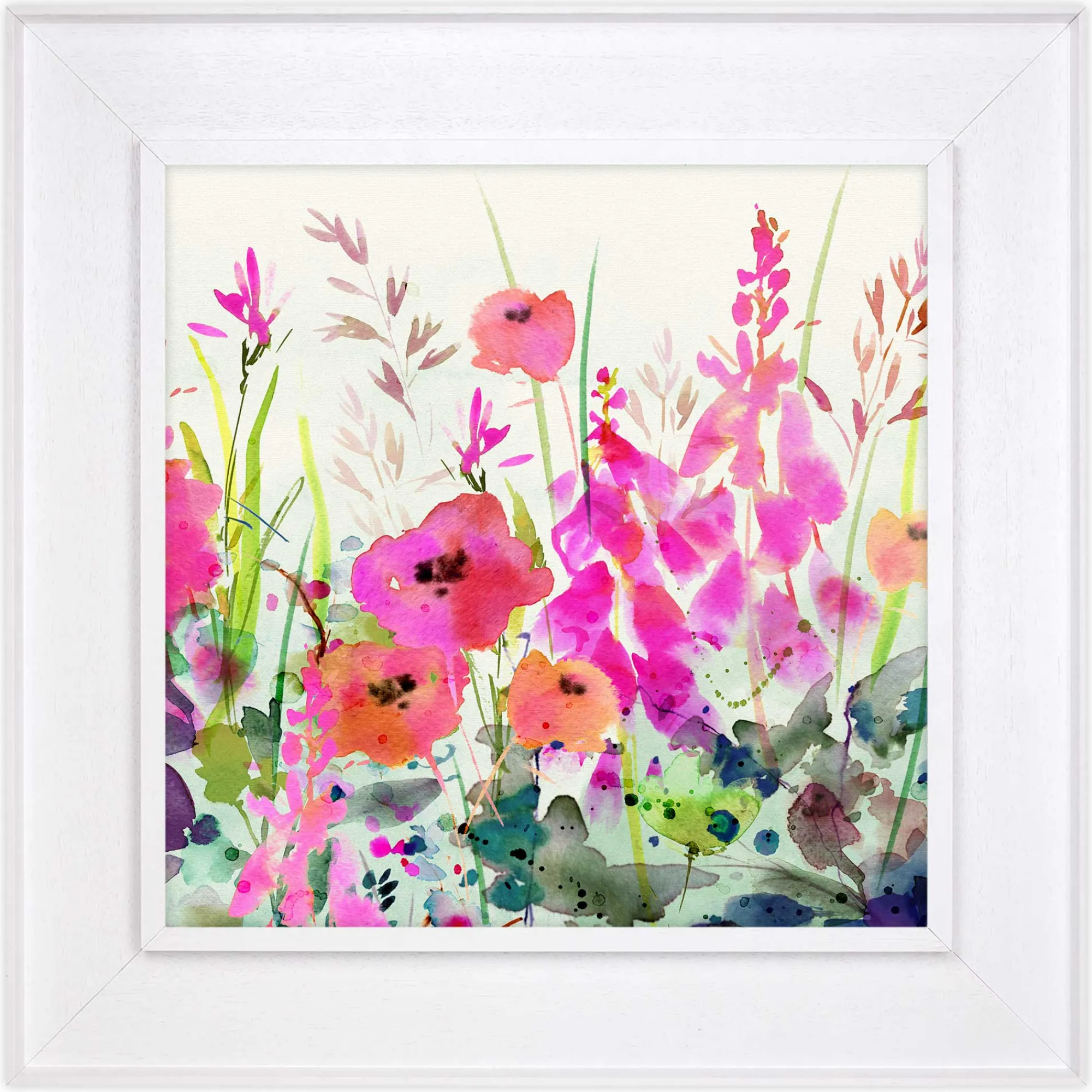 Floral & Flowers|Framed Canvas*Whistlefish Foxglove & Rye Framed Canvas