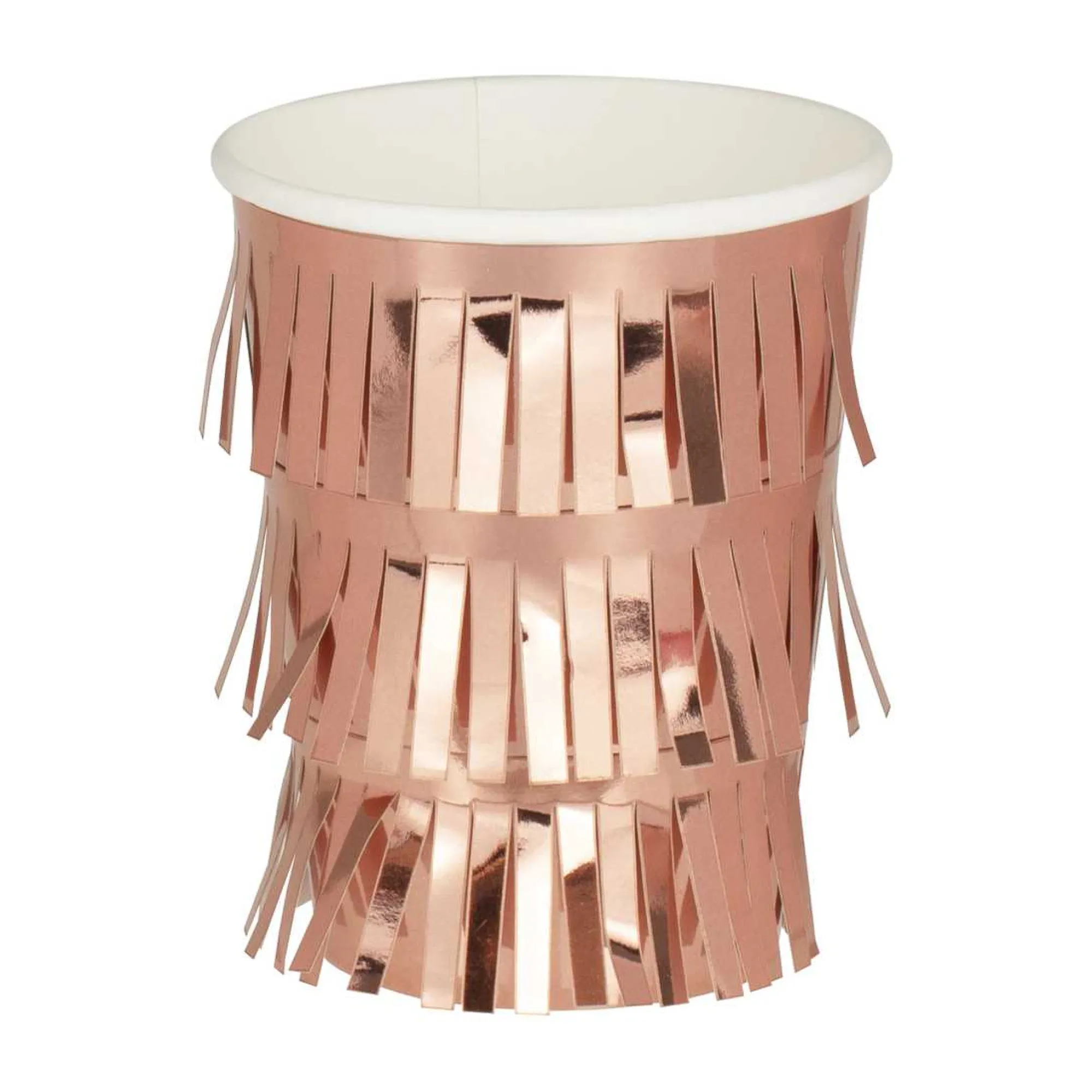 Paper Cups|Birthday*Whistlefish Fringe Rose Gold Paper Cups