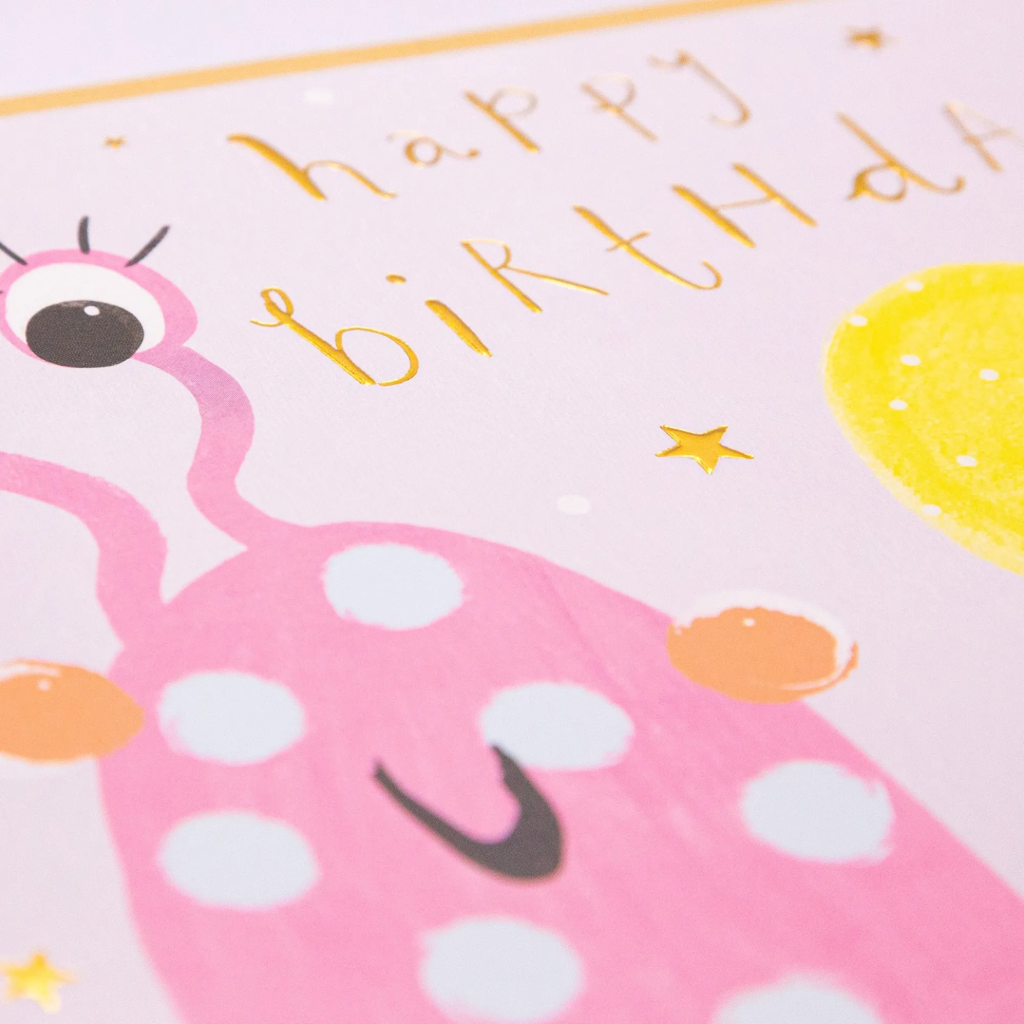 Birthday|For Children*Whistlefish Funky Pink Monster Birthday Card