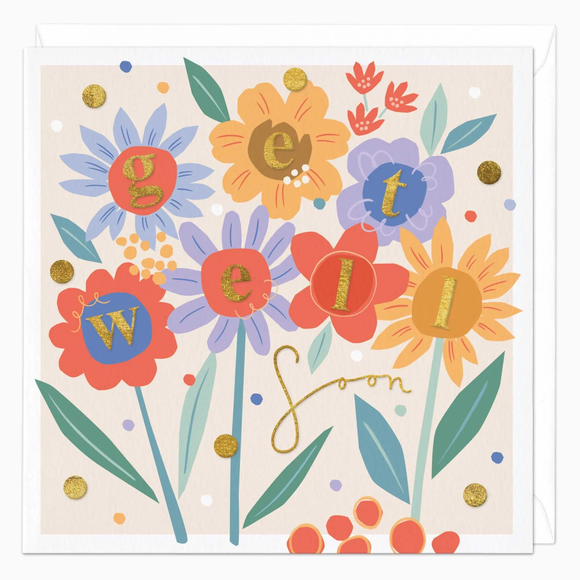 Get Well Soon*Whistlefish Get Well Soon Flowers Card