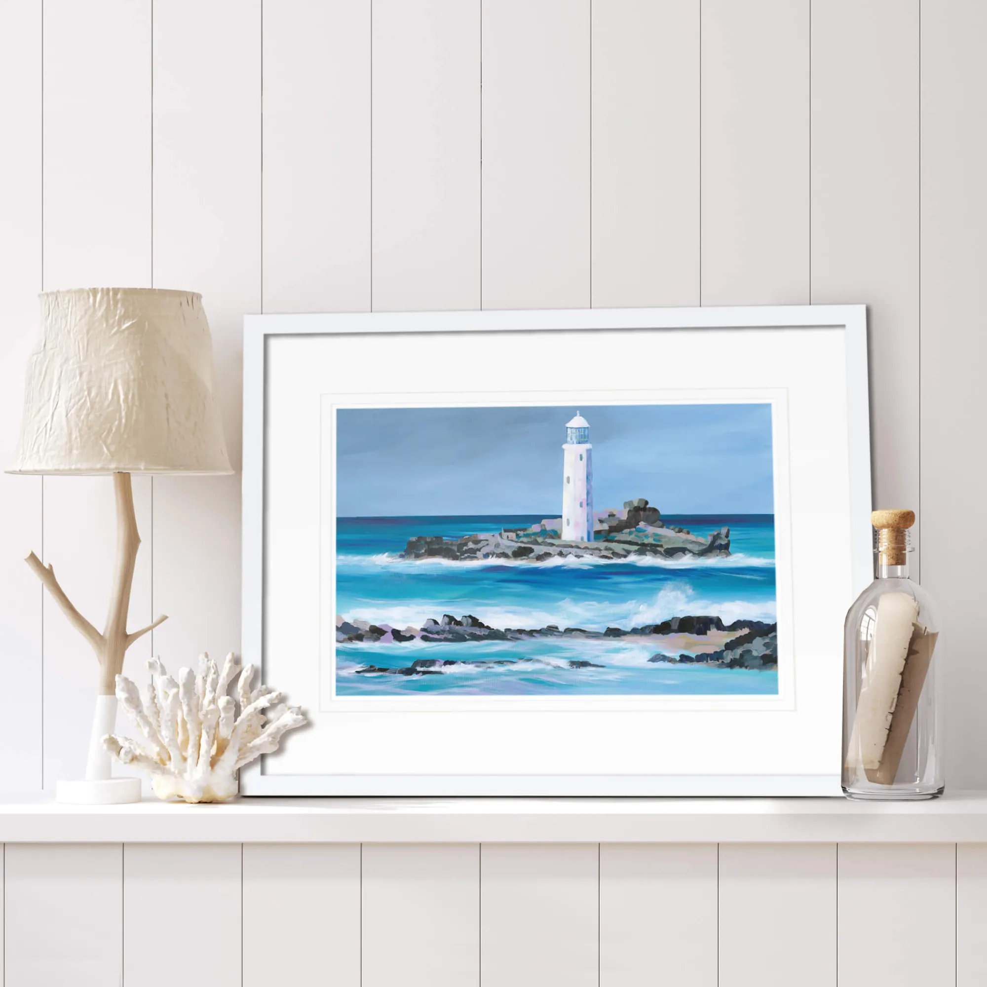 Unframed Prints*Whistlefish Godrevy Art Print