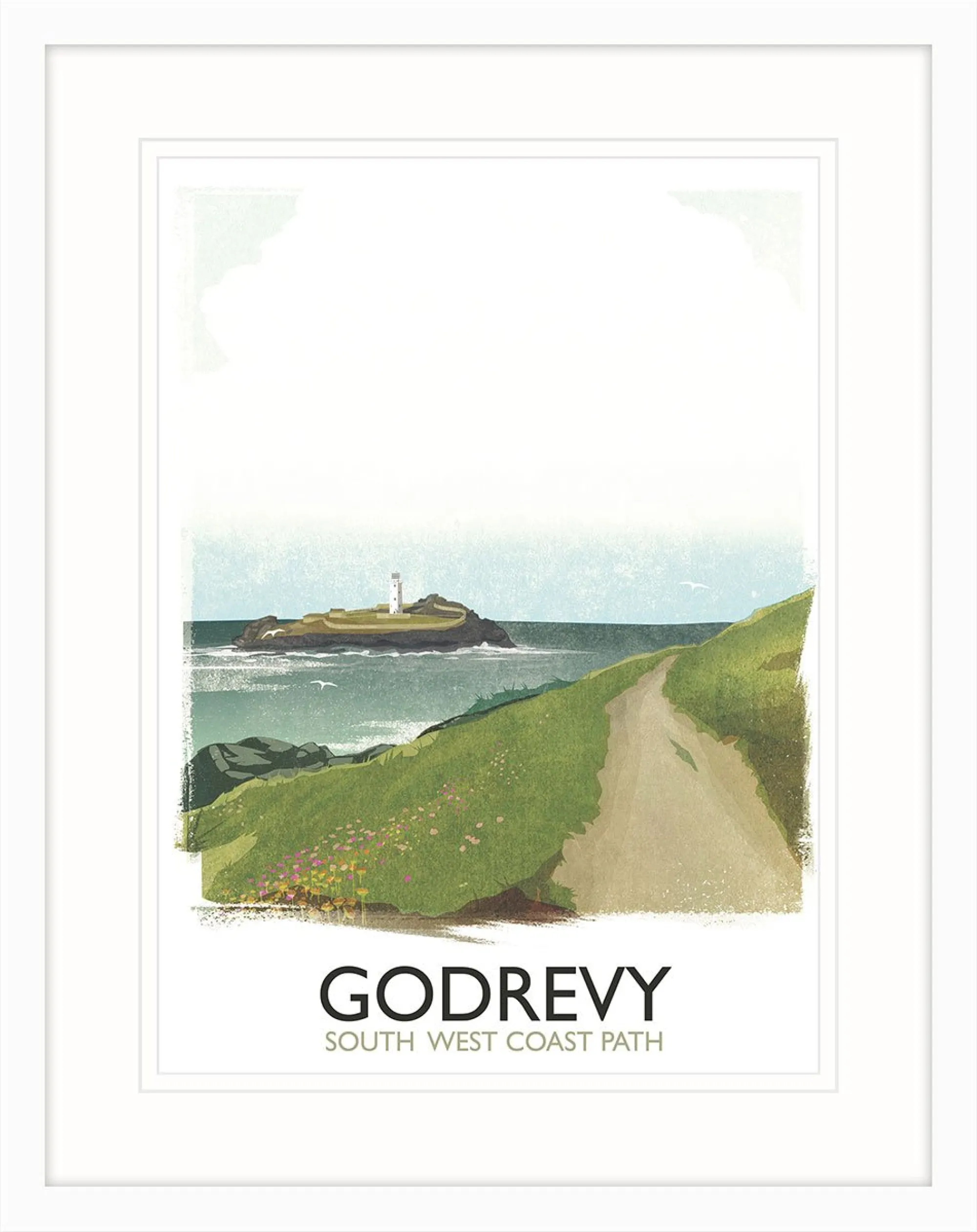 Cornwall|Framed Prints*Whistlefish Godrevy Coast Framed Print