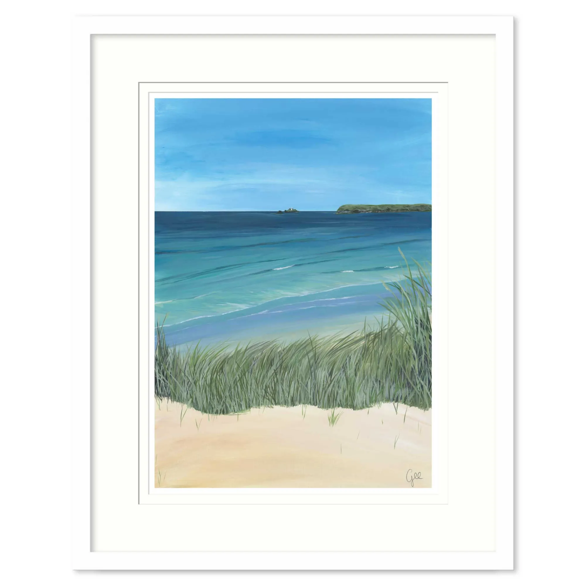 Cornwall|Coastal Scenes*Whistlefish Godrevy Framed Print
