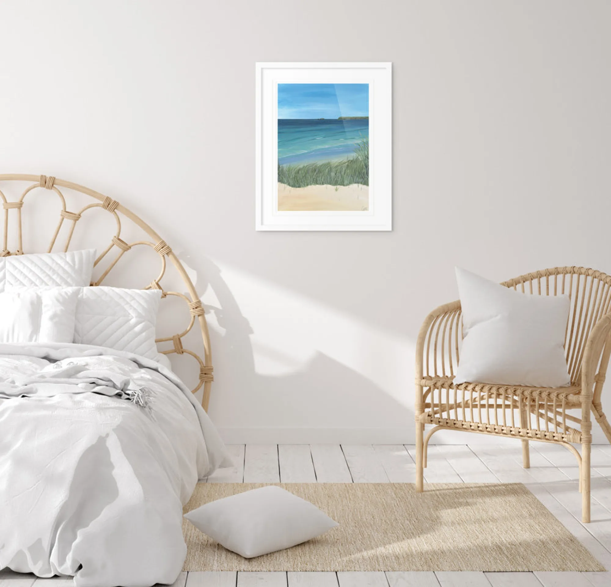 Cornwall|Coastal Scenes*Whistlefish Godrevy Framed Print