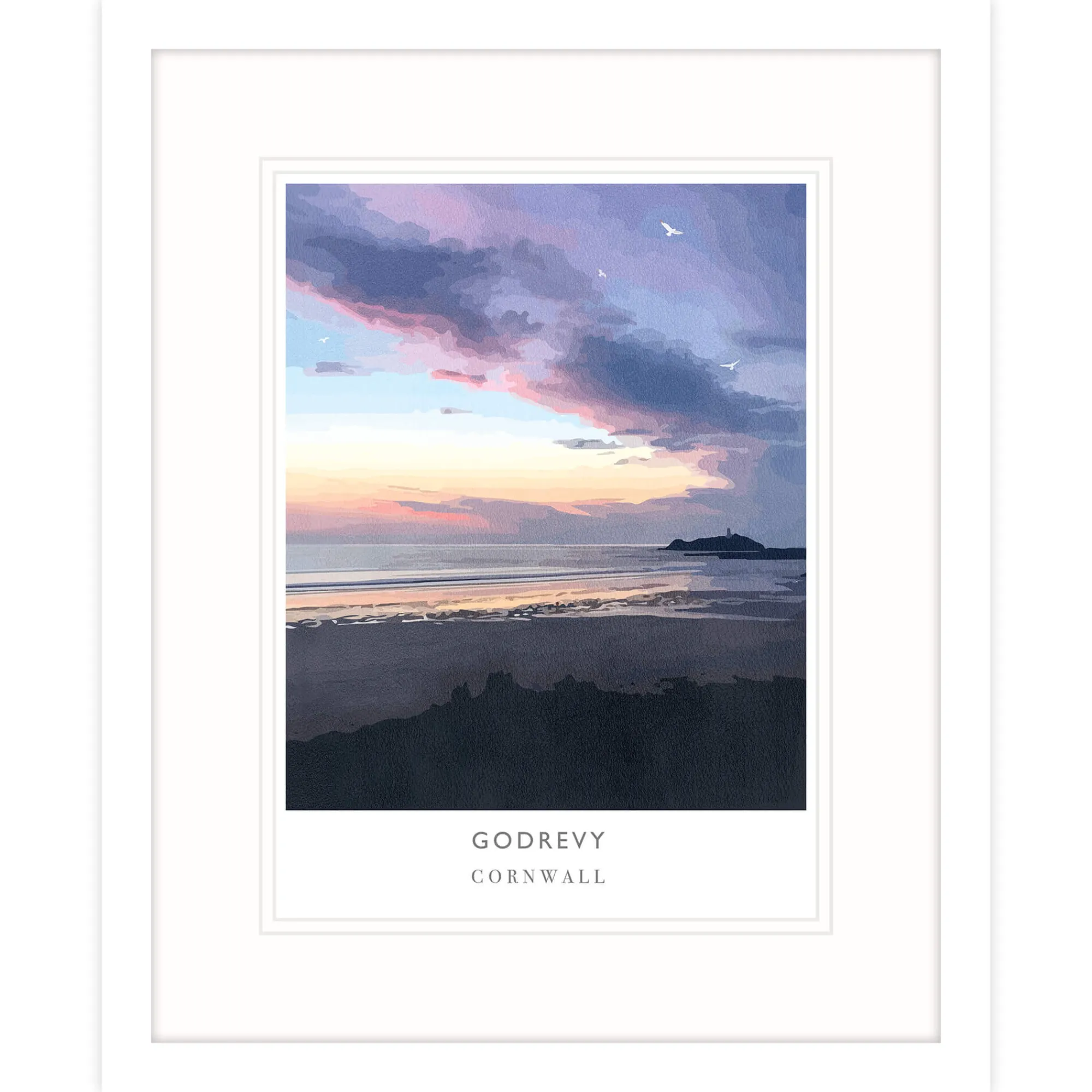Cornwall|Travel*Whistlefish Godrevy Framed Print