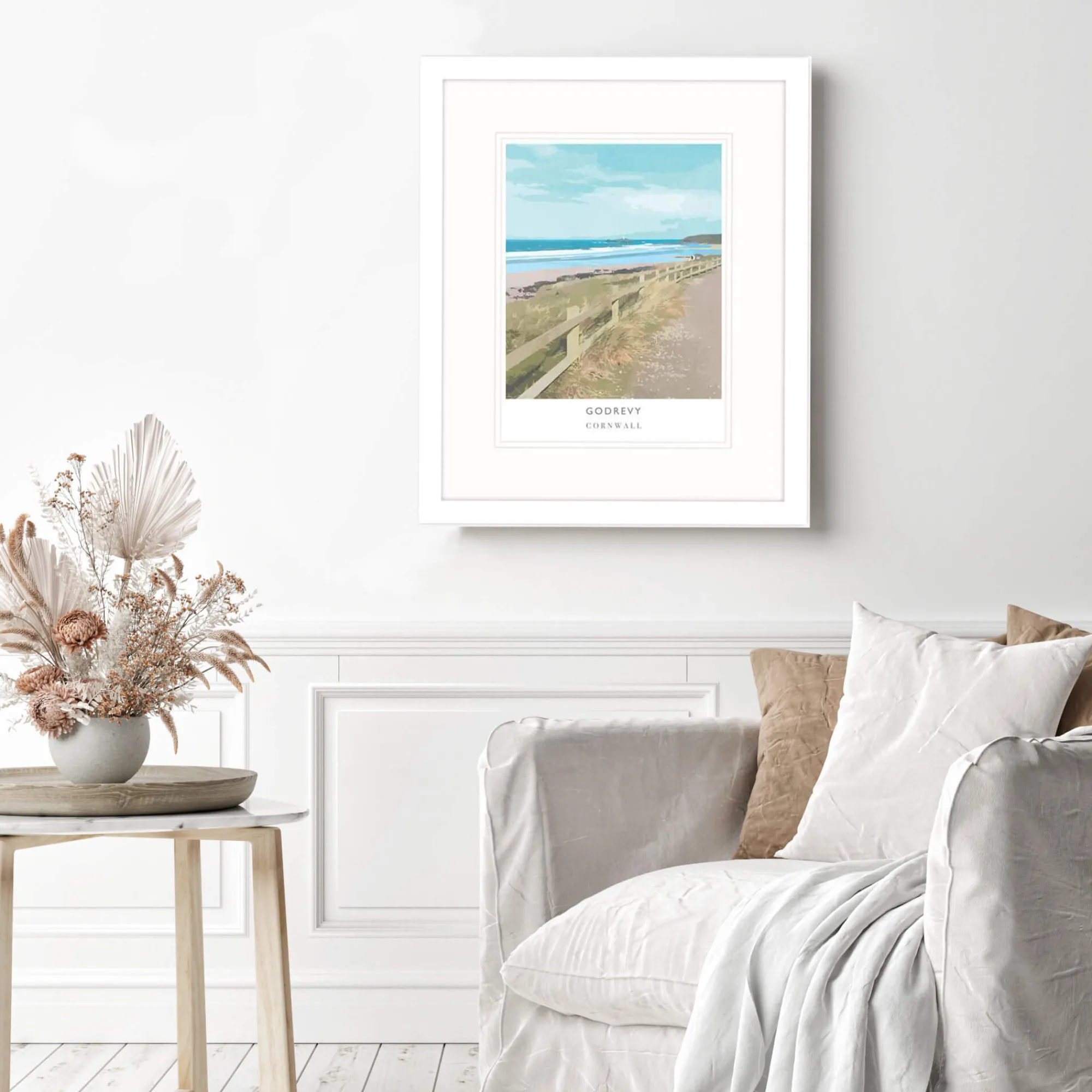 Travel|Framed Prints*Whistlefish Godrevy Framed Travel Print