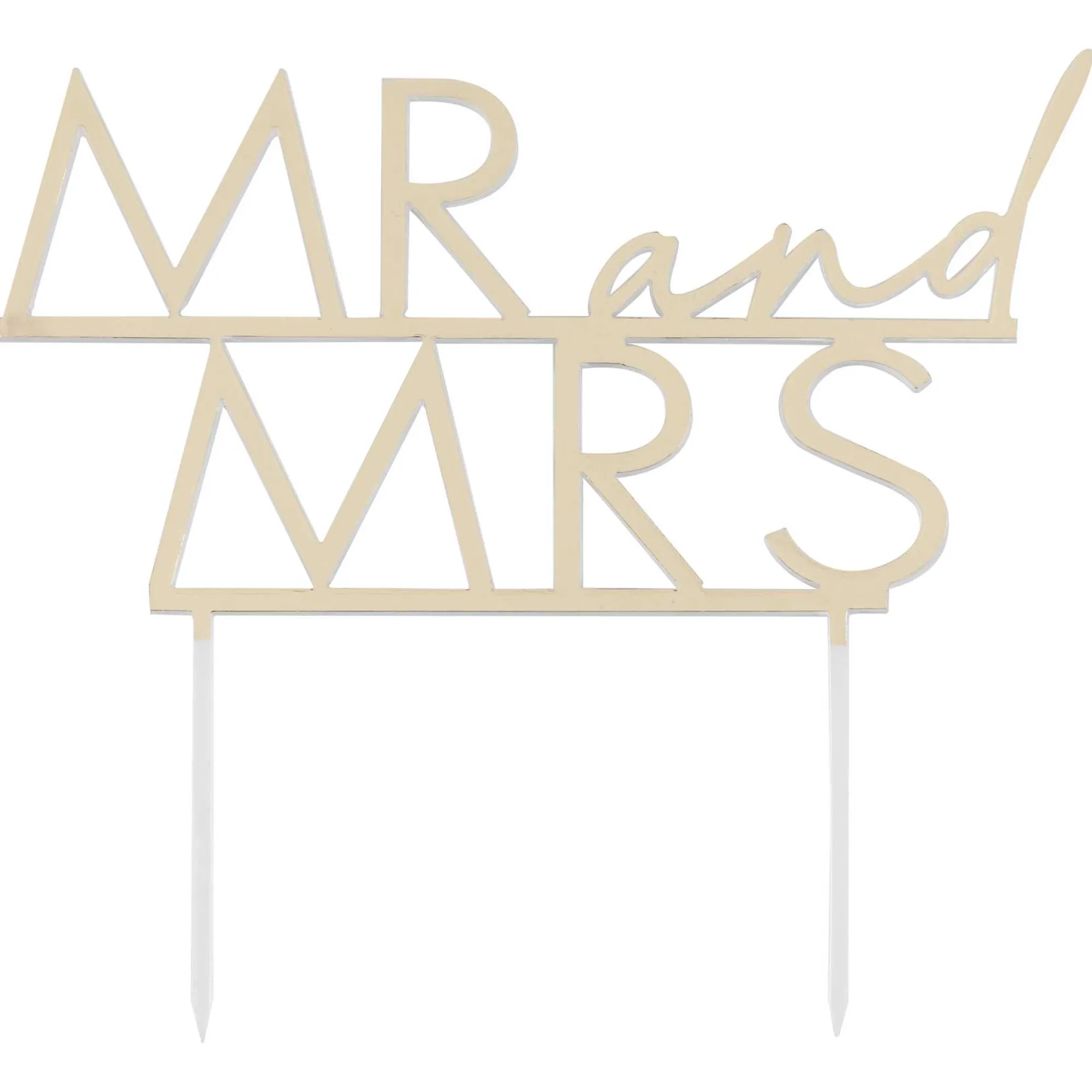 Cake Topper|Wedding*Whistlefish Gold Acrylic Mr & Mrs Cake Topper
