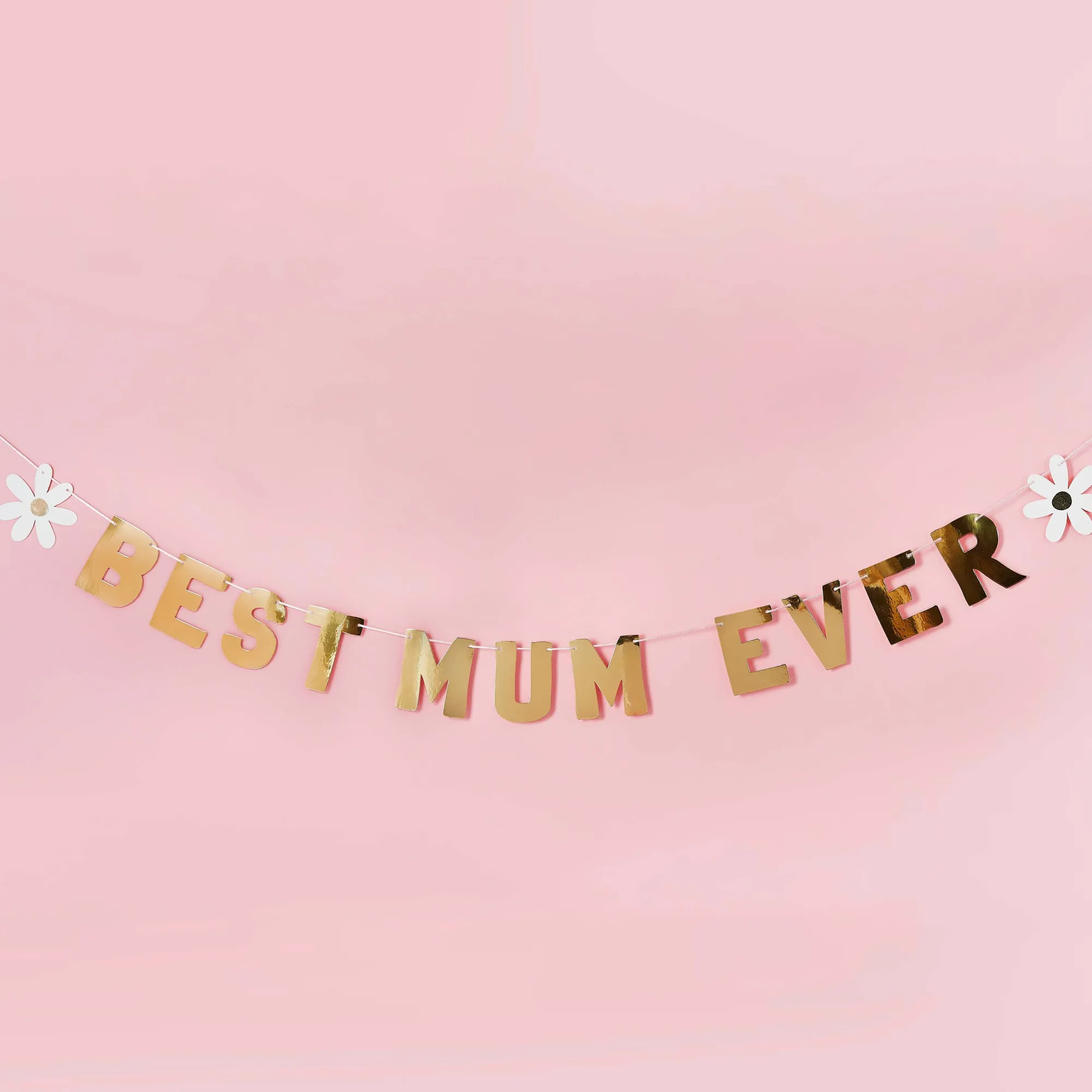 Decorations|Bunting & Garlands*Whistlefish Gold 'Best Mum Ever' Card Banner