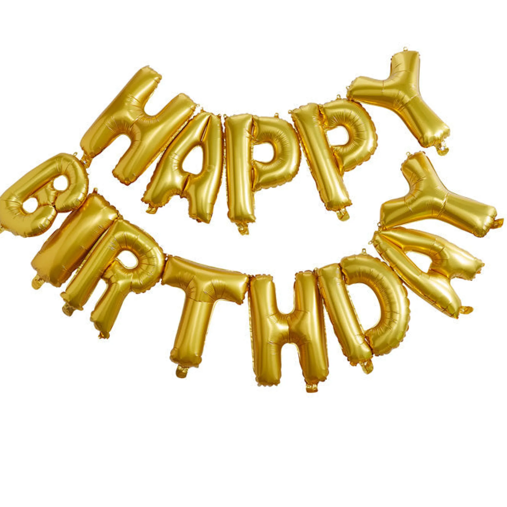 Bunting & Garlands|Balloons*Whistlefish Gold Happy Birthday Foil Balloon Bunting