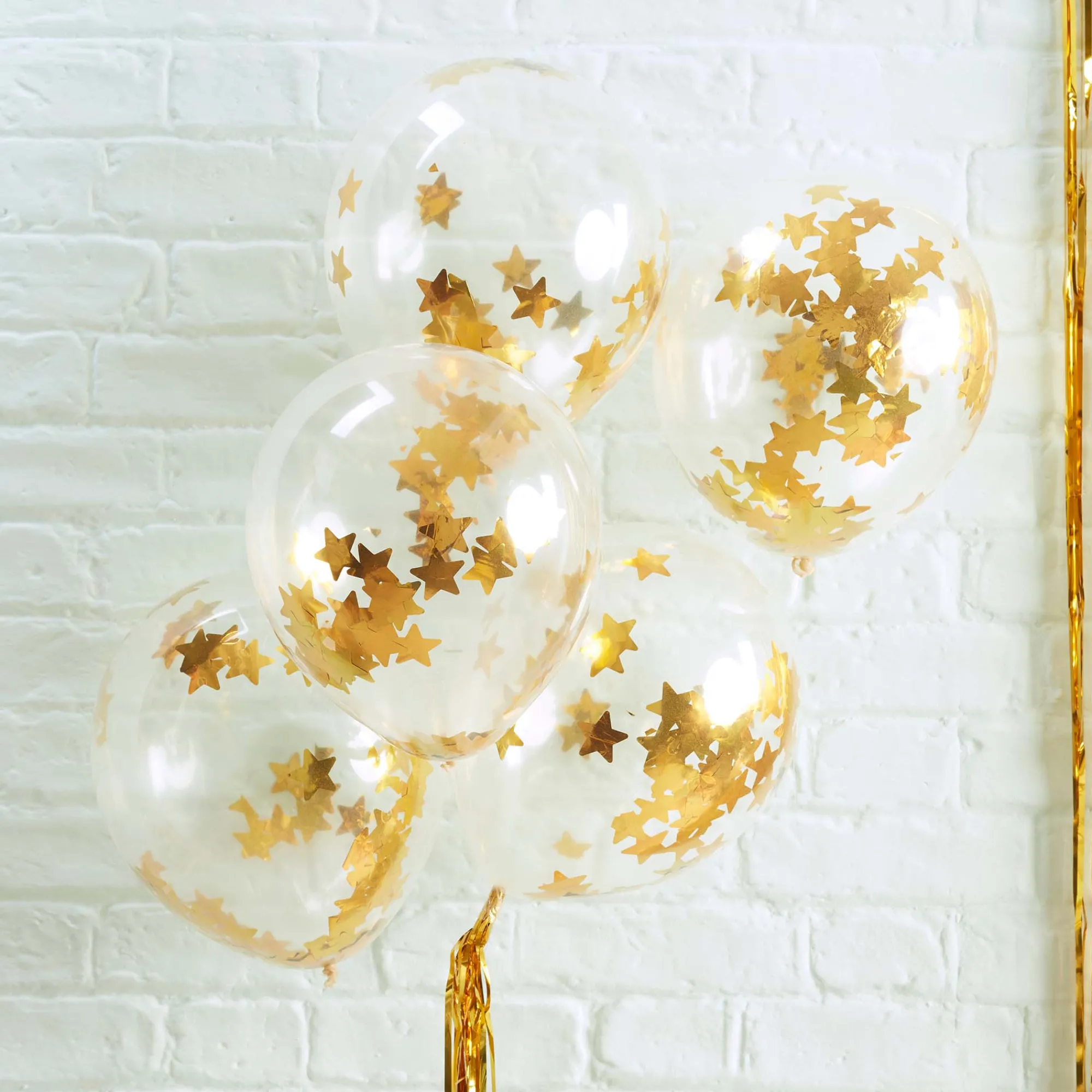 Confetti|Birthday*Whistlefish Gold Star Confetti Balloons