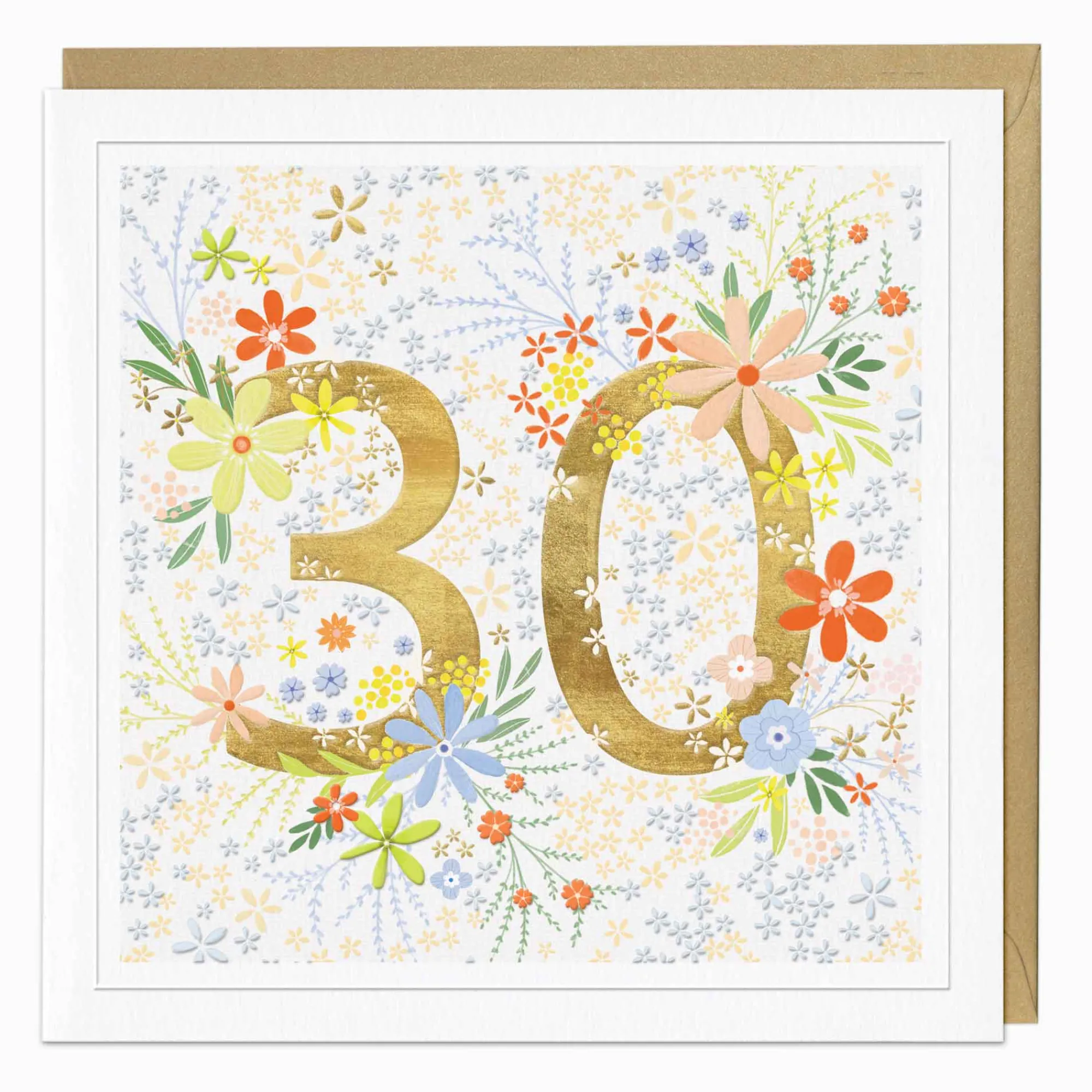 Birthday|For Her*Whistlefish Golden Bloom 30th Birthday Card