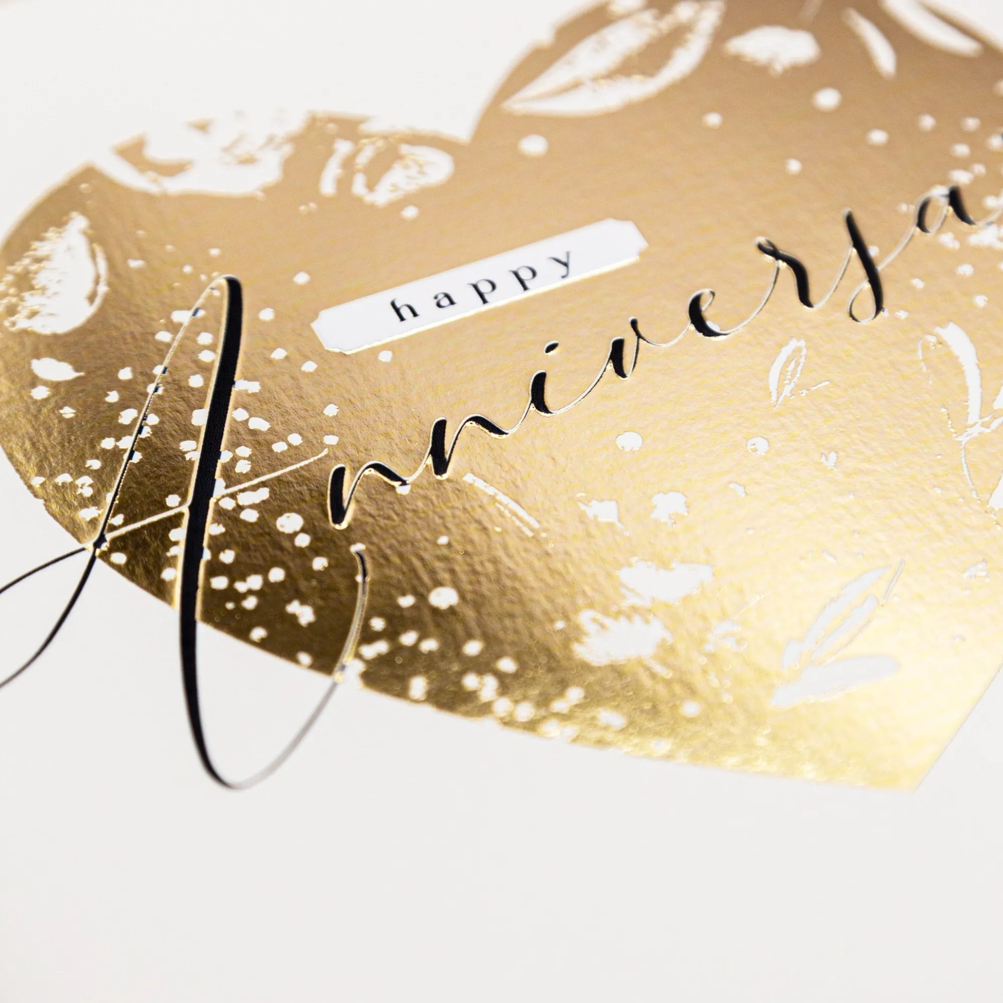 Anniversary*Whistlefish Golden Heart Anniversary Luxury Card