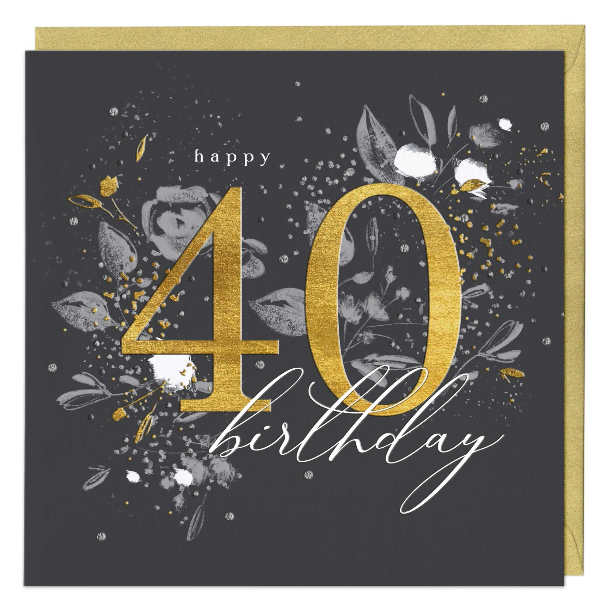 Birthday|Birthday*Whistlefish Golden Milestone 40th Birthday Luxury Card