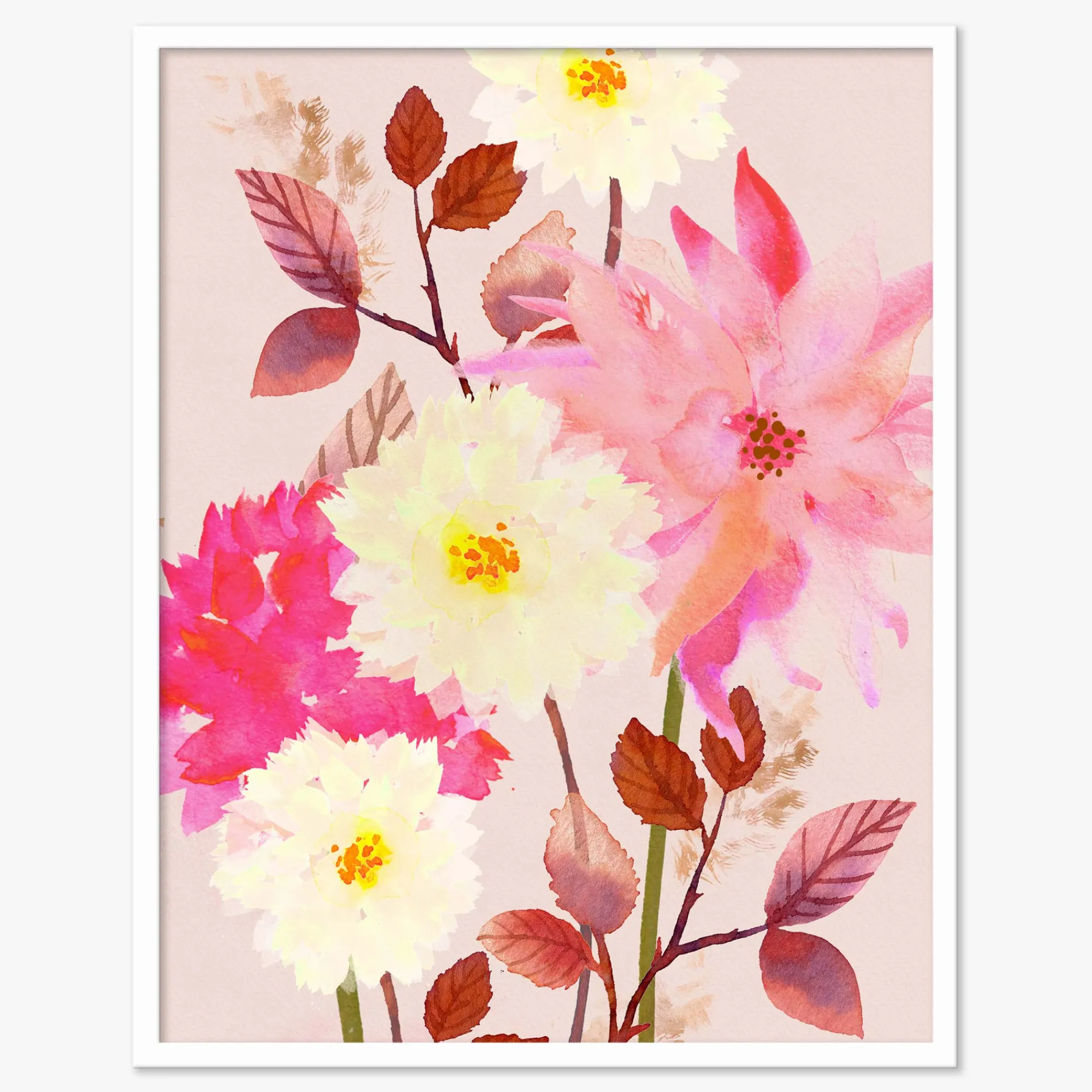 Floral & Flowers|Framed Prints*Whistlefish Golden Petal Whisper Medium Framed Print