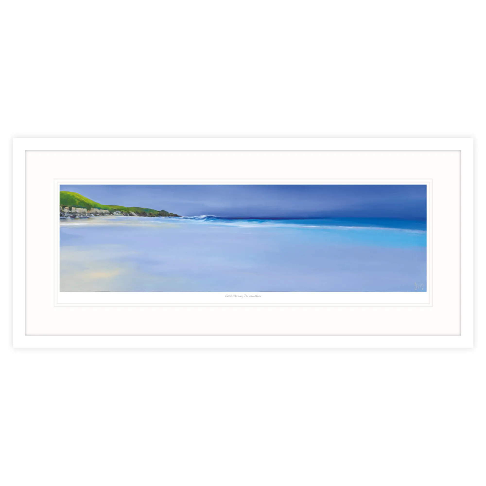 Cornwall|Coastal Scenes*Whistlefish Good Morning Perranuthnoe Framed Print