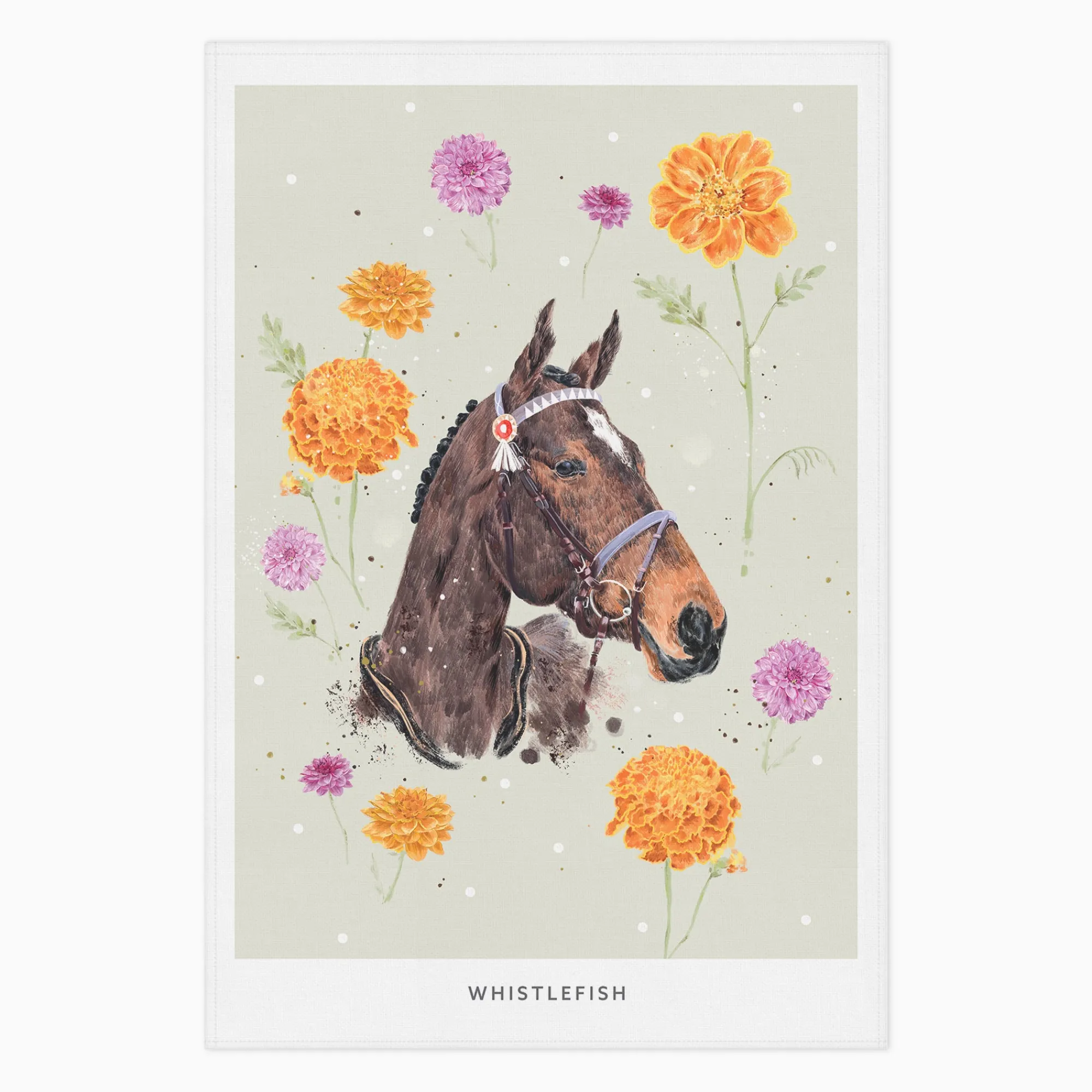 Under £20|Under £10*Whistlefish Grace & Gallop Natural Tea Towel