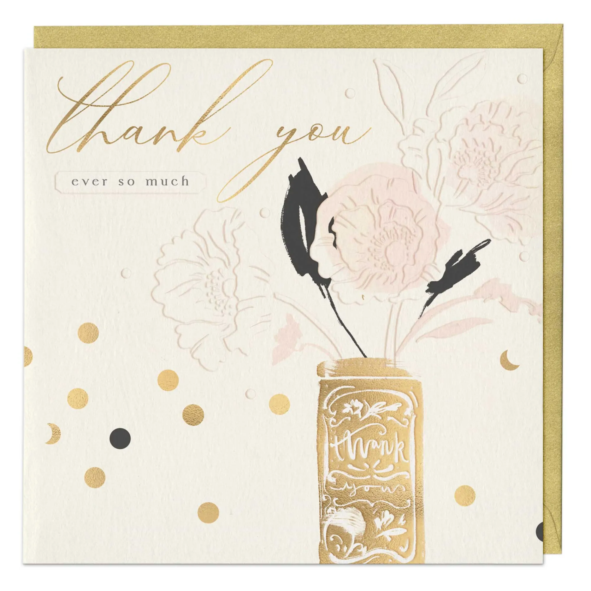 Thank You*Whistlefish Gracious Peony Thank You Luxury Card