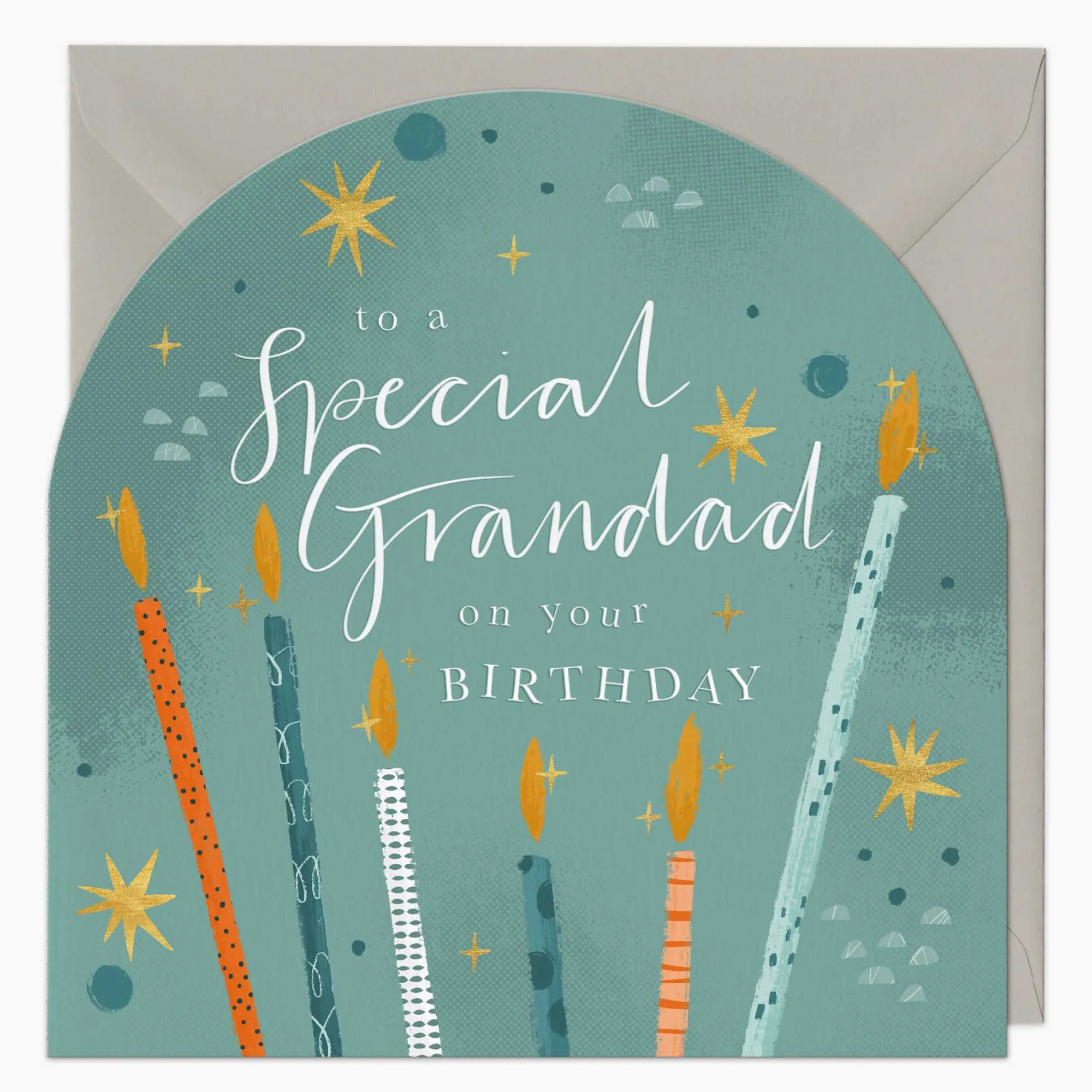 Birthday|For Relatives*Whistlefish Grandad Candles Birthday Arch Card