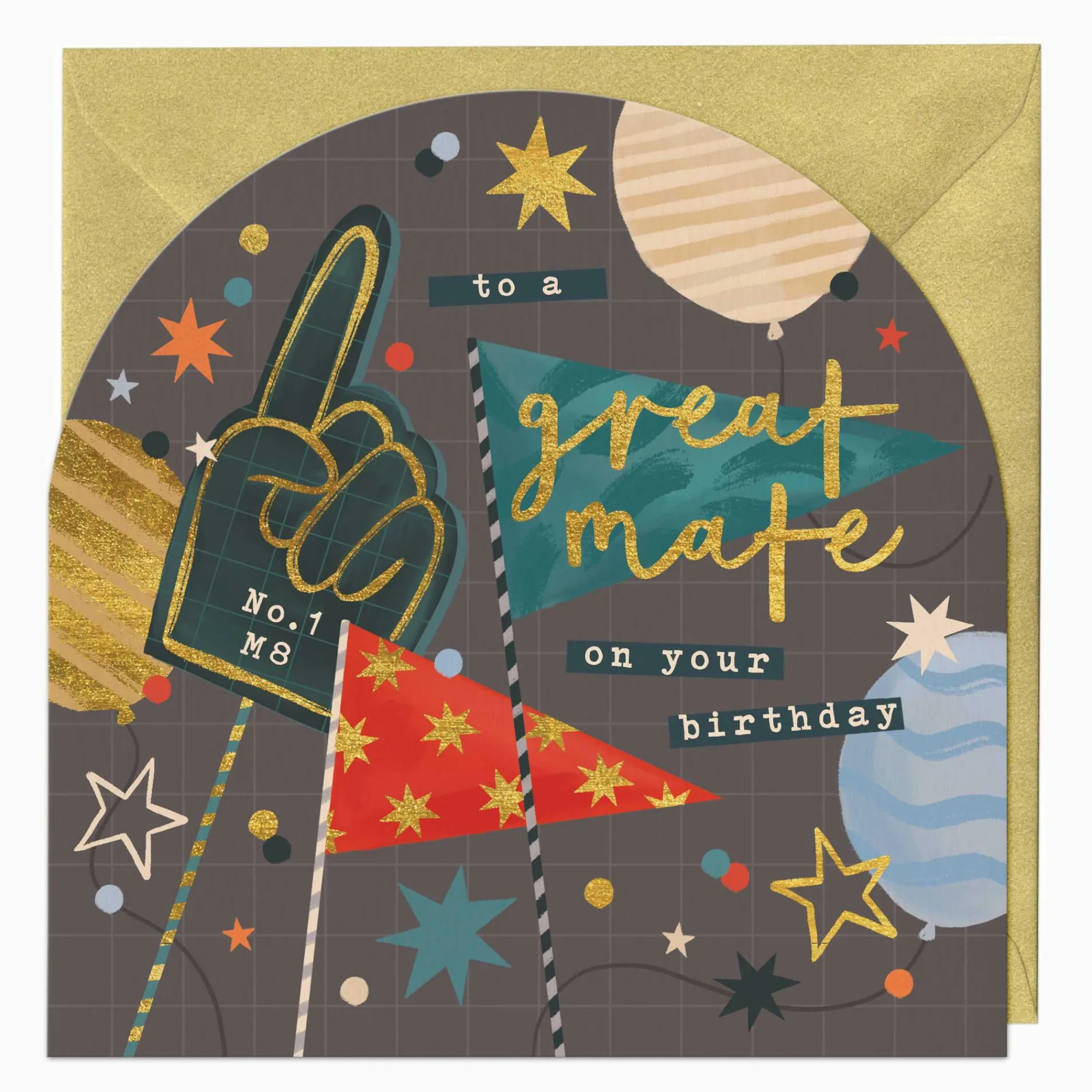 Birthday|For Children*Whistlefish Great Mate Birthday Arch Card