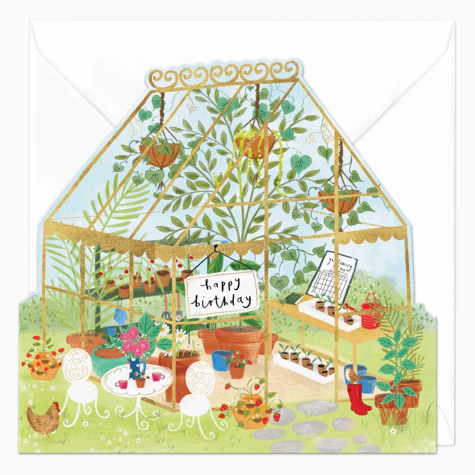Birthday|For Him*Whistlefish Greenhouse Birthday Cut-Out Card