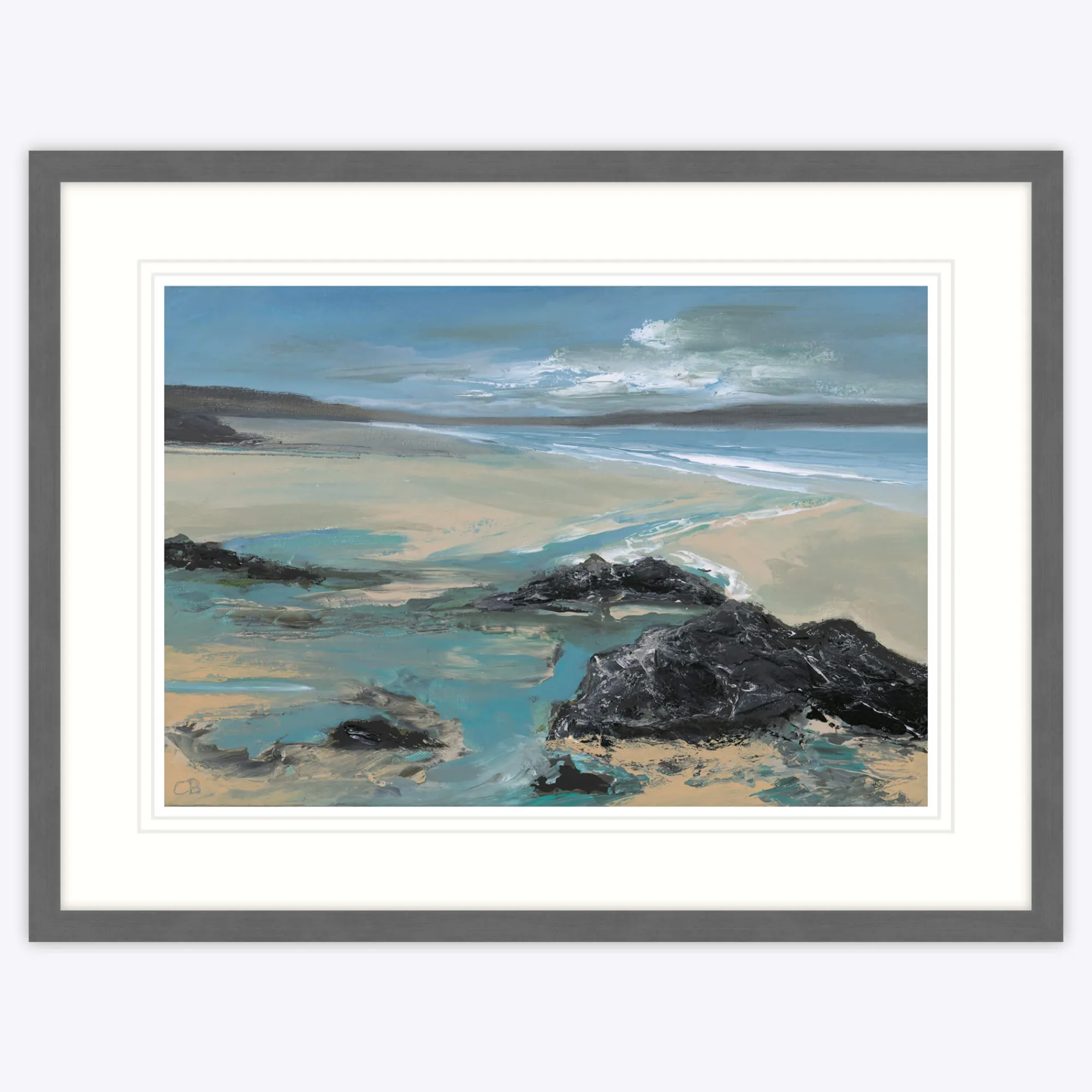 Cornwall|Coastal Scenes*Whistlefish Gwithian Rockpool Framed Print