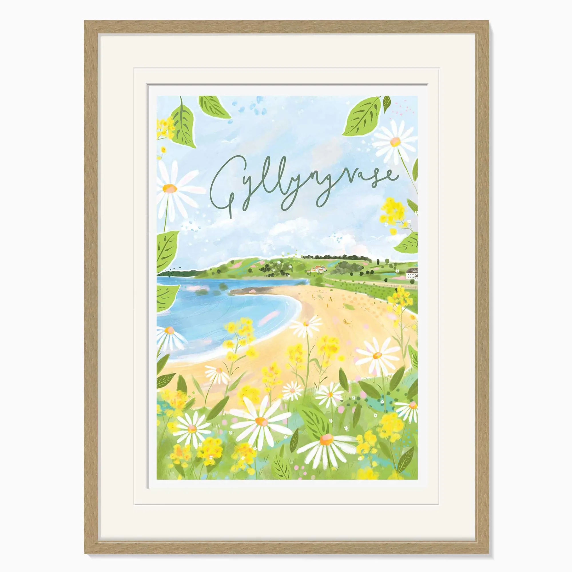 Cornwall|Falmouth*Whistlefish Gyllngvase Large Framed Print