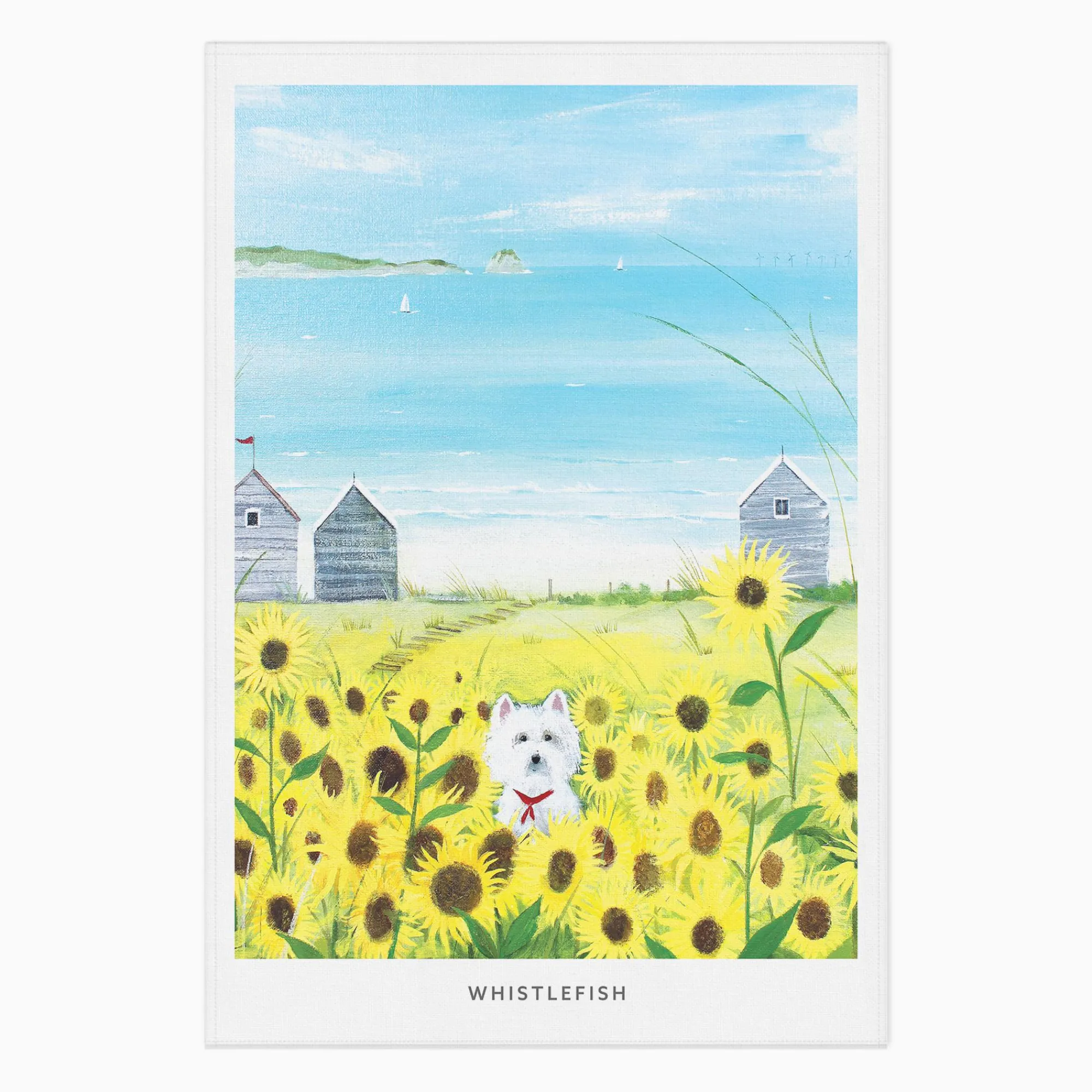 Under £20|Floral Gifts*Whistlefish Hannah Cole Gone Westie Tea Towel