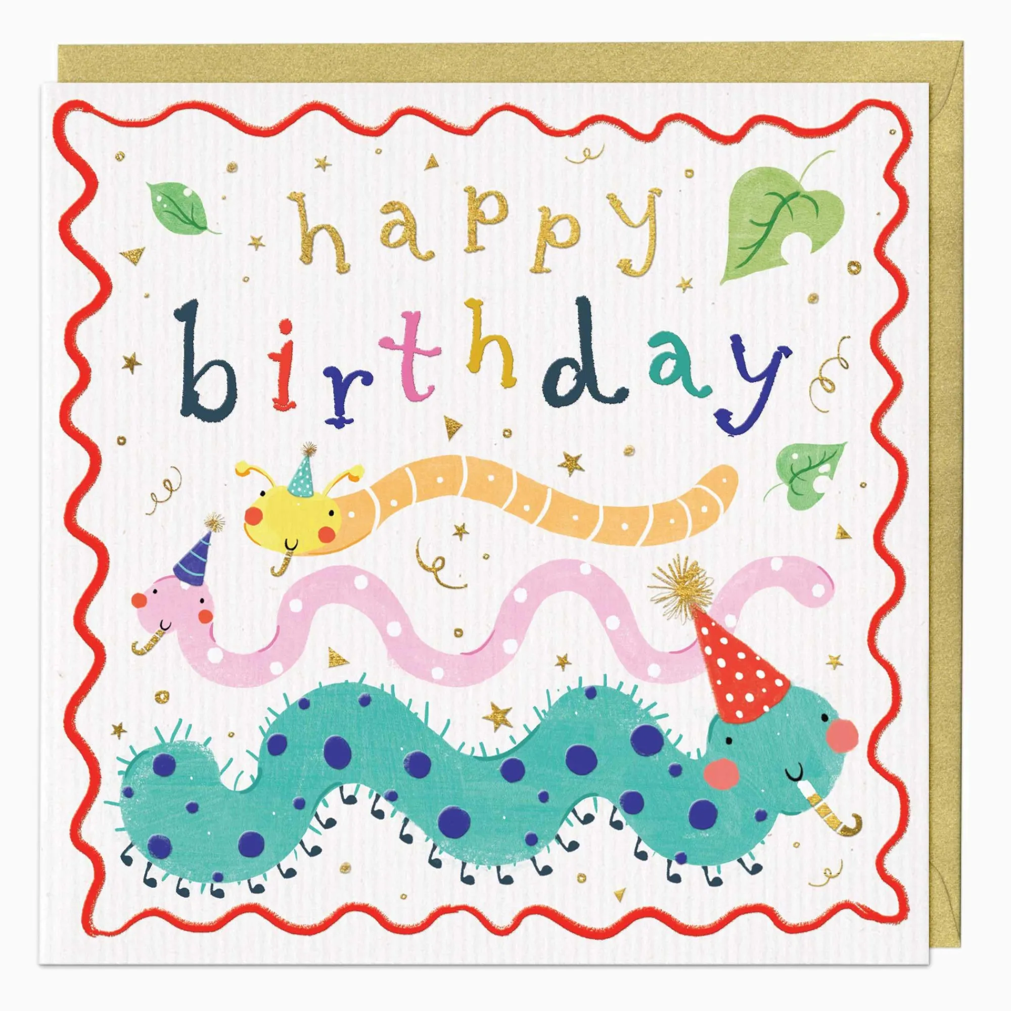 Birthday|For Children*Whistlefish Happy Birthday Caterpillar Card