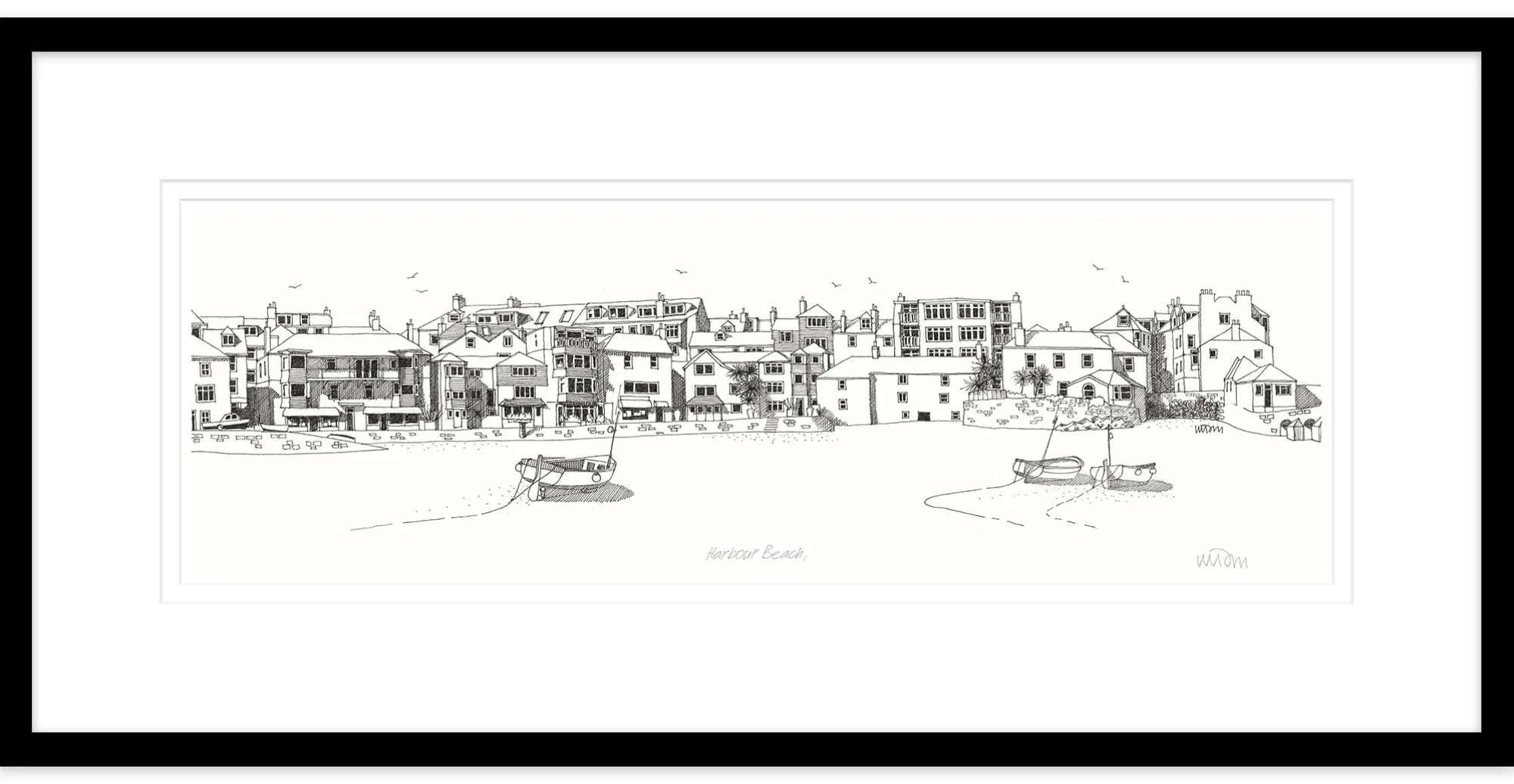 St Ives|Cornwall*Whistlefish Harbour Beach St Ives Framed Print