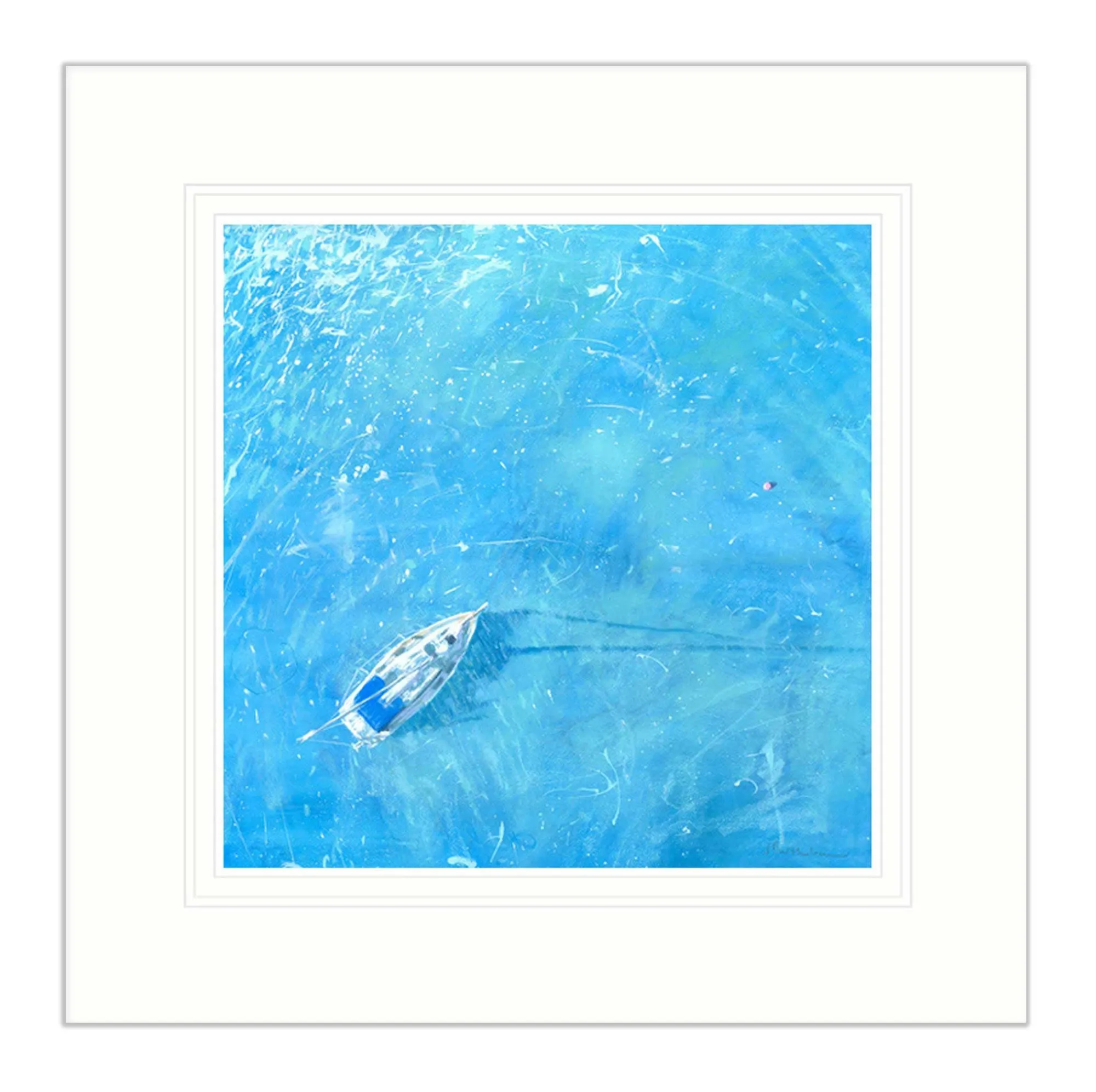 Mounted Prints*Whistlefish Harbour Yacht Mounted Print