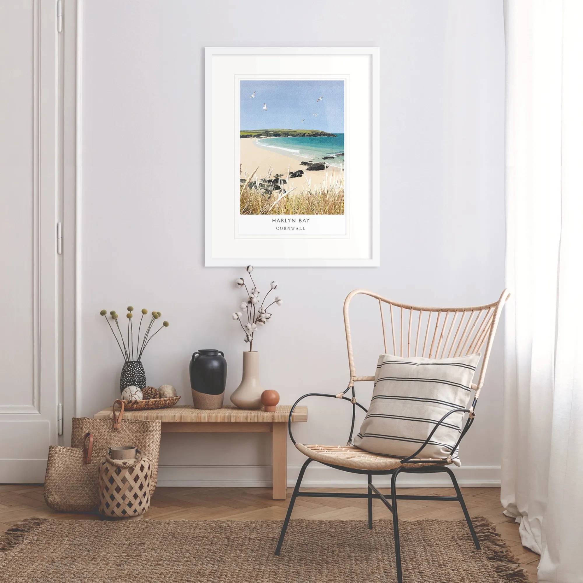 Cornwall|Travel*Whistlefish Harlyn Bay II Framed Print