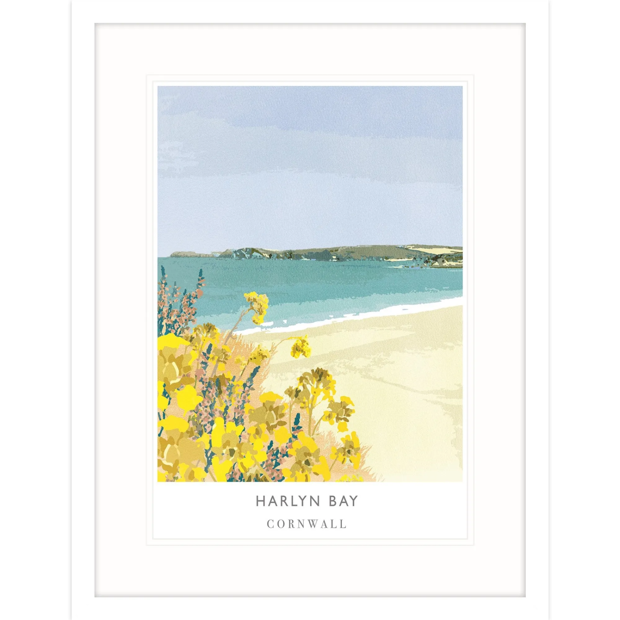 Padstow|Cornwall*Whistlefish Harlyn Bay Large Framed Print