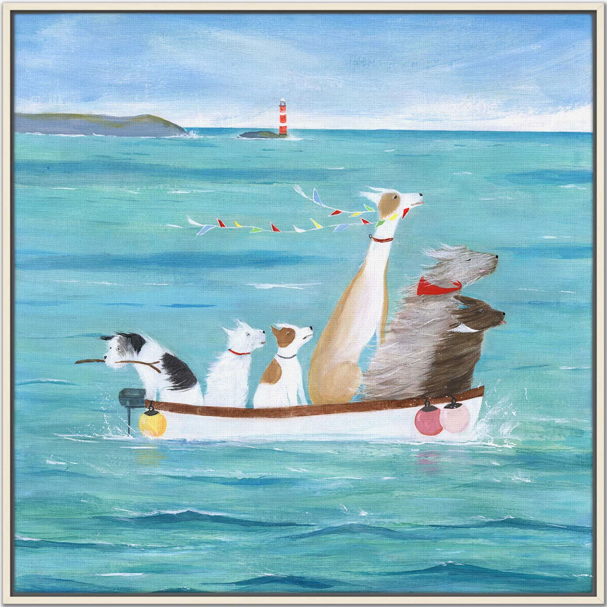 Coastal Scenes|Animal*Whistlefish Headwind Framed Canvas