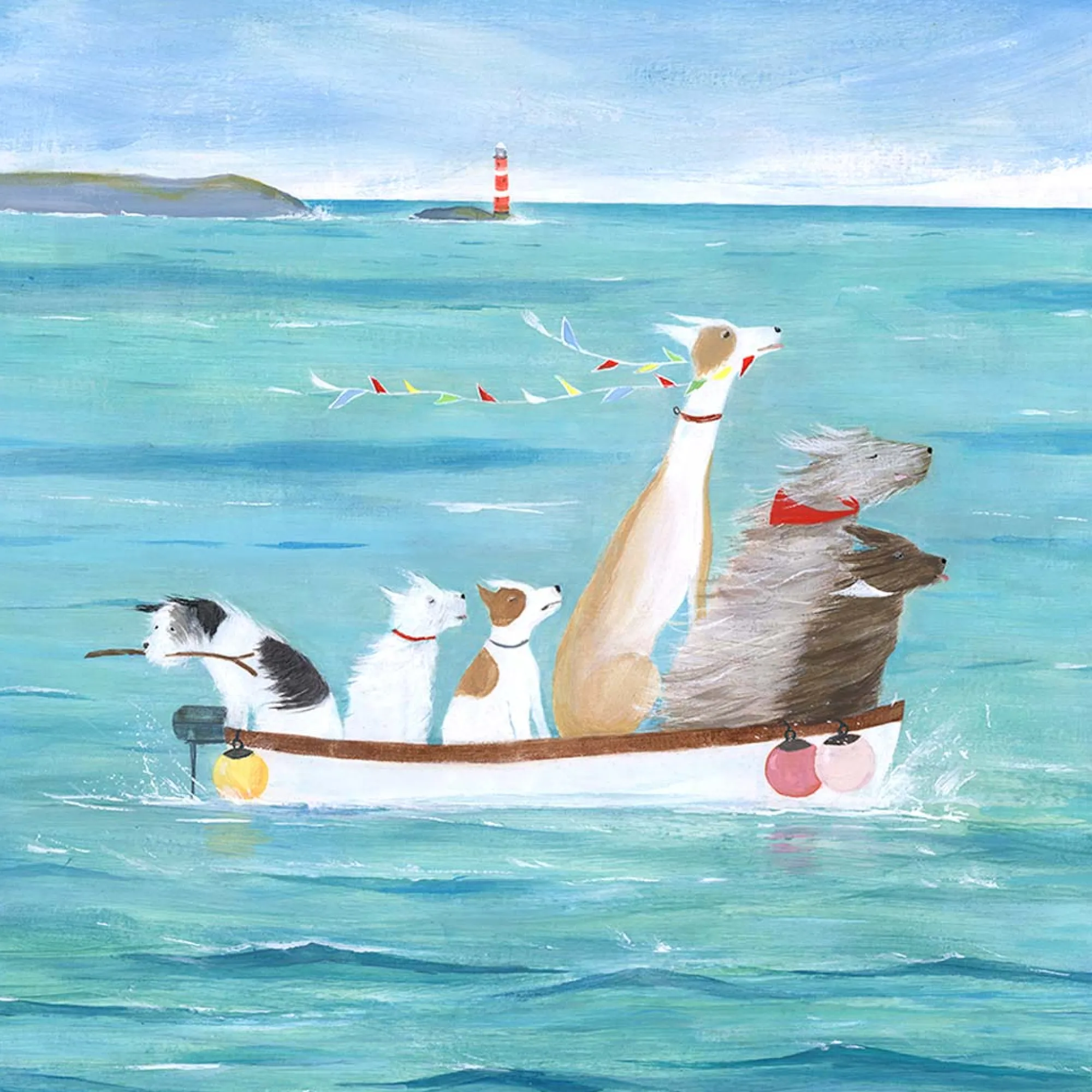 Coastal Scenes|Animal*Whistlefish Headwind Medium Framed Print