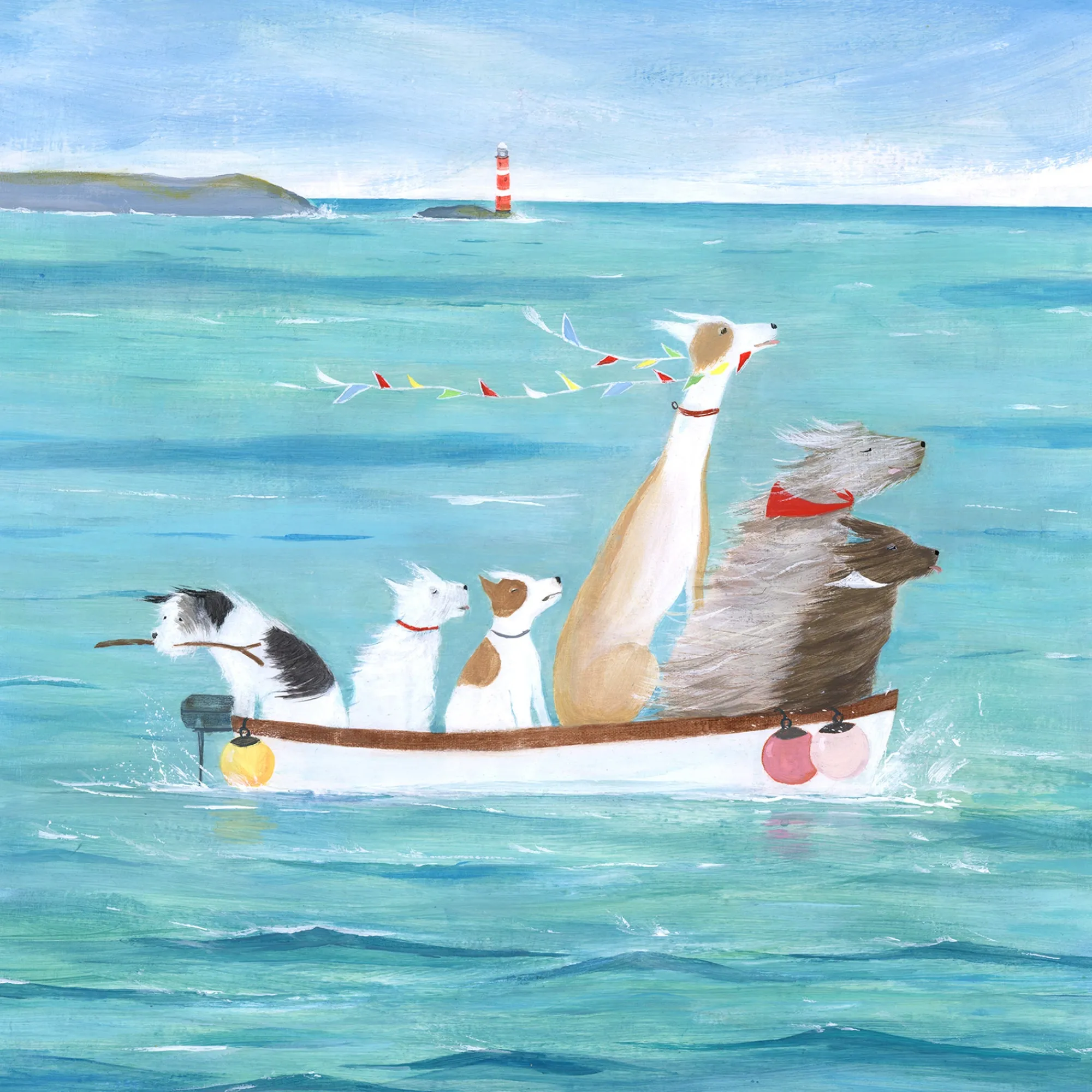 Coastal Scenes|Animal*Whistlefish Headwind Small Framed Print