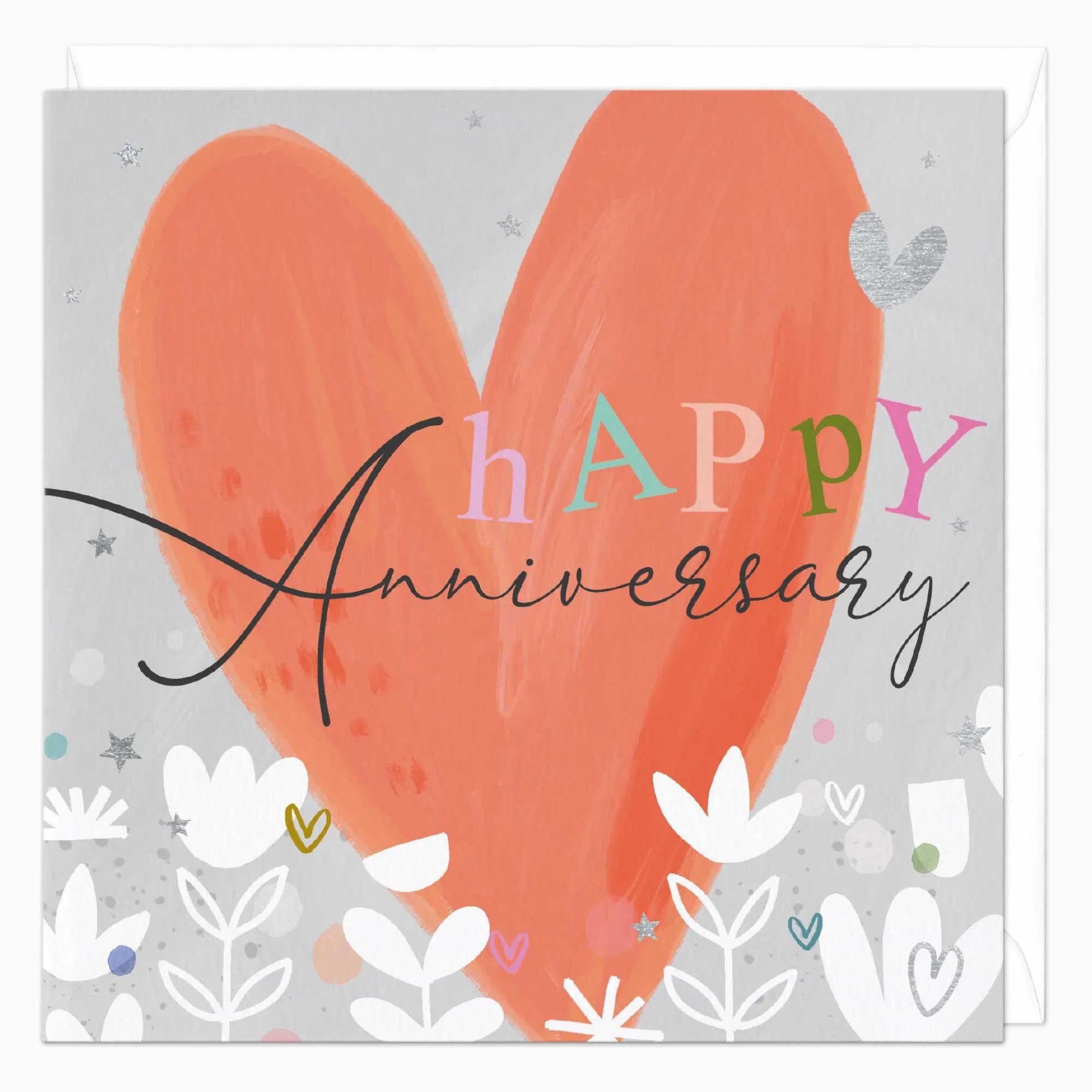 Anniversary*Whistlefish Hearts And Flowers Anniversary Card