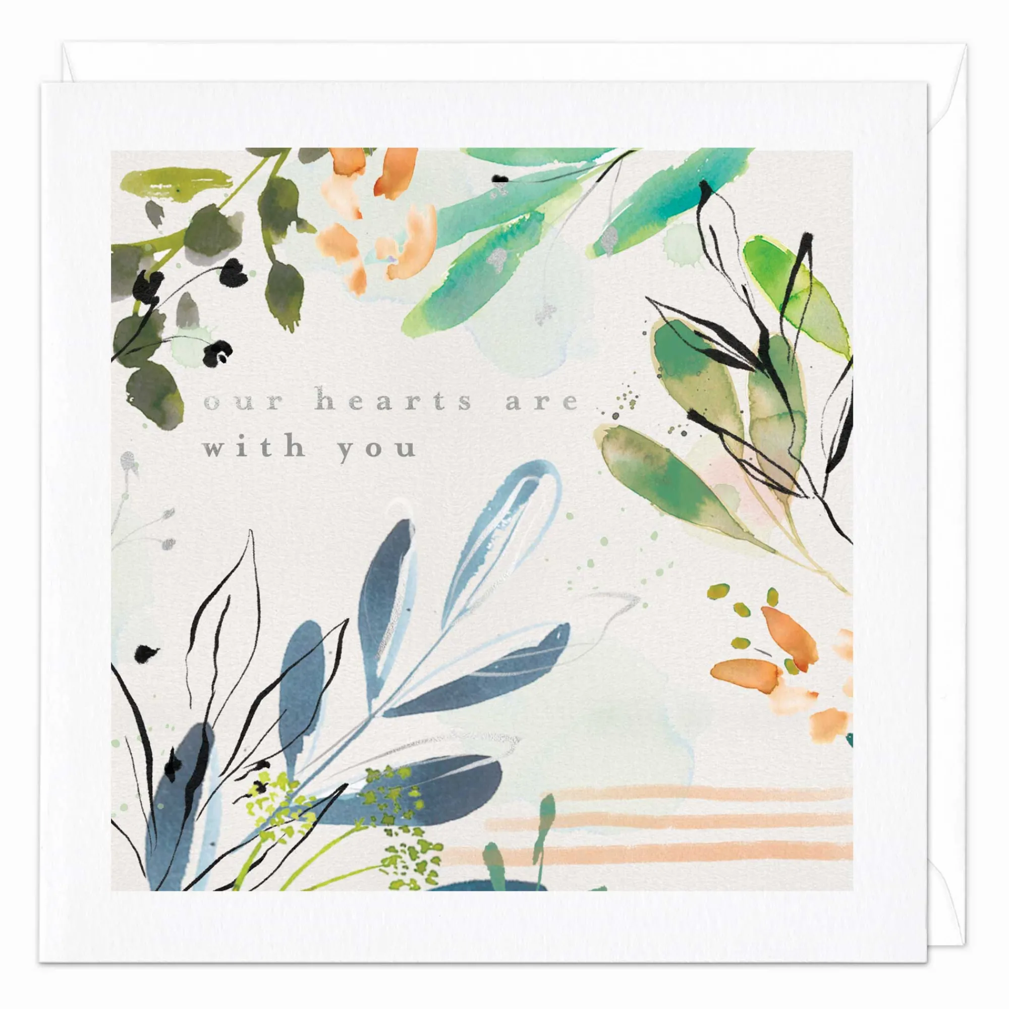 Thinking Of You|Sympathy*Whistlefish Hearts Are With You Card