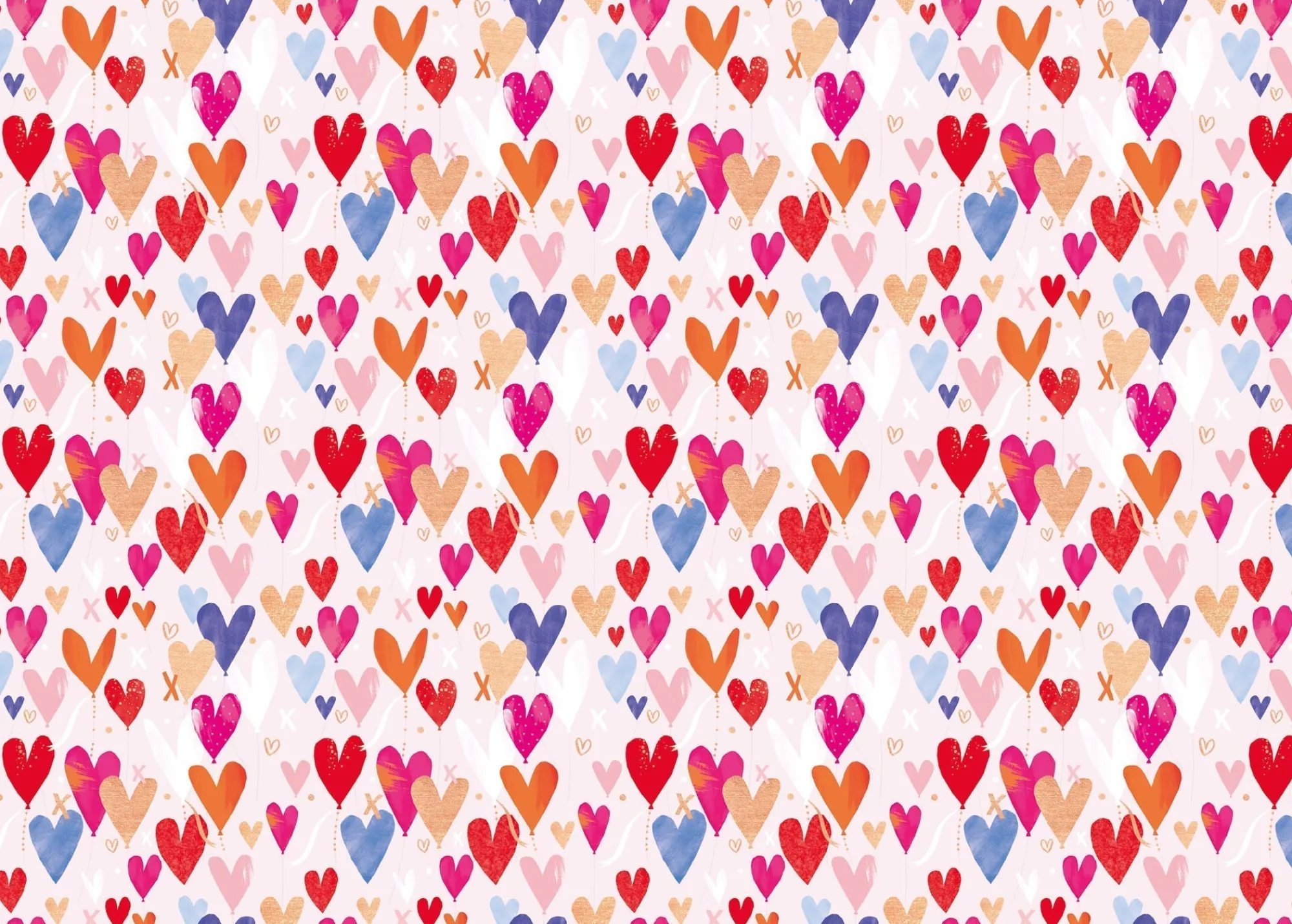 Gift Wrap|Birthday*Whistlefish Hearts Wrapping Paper