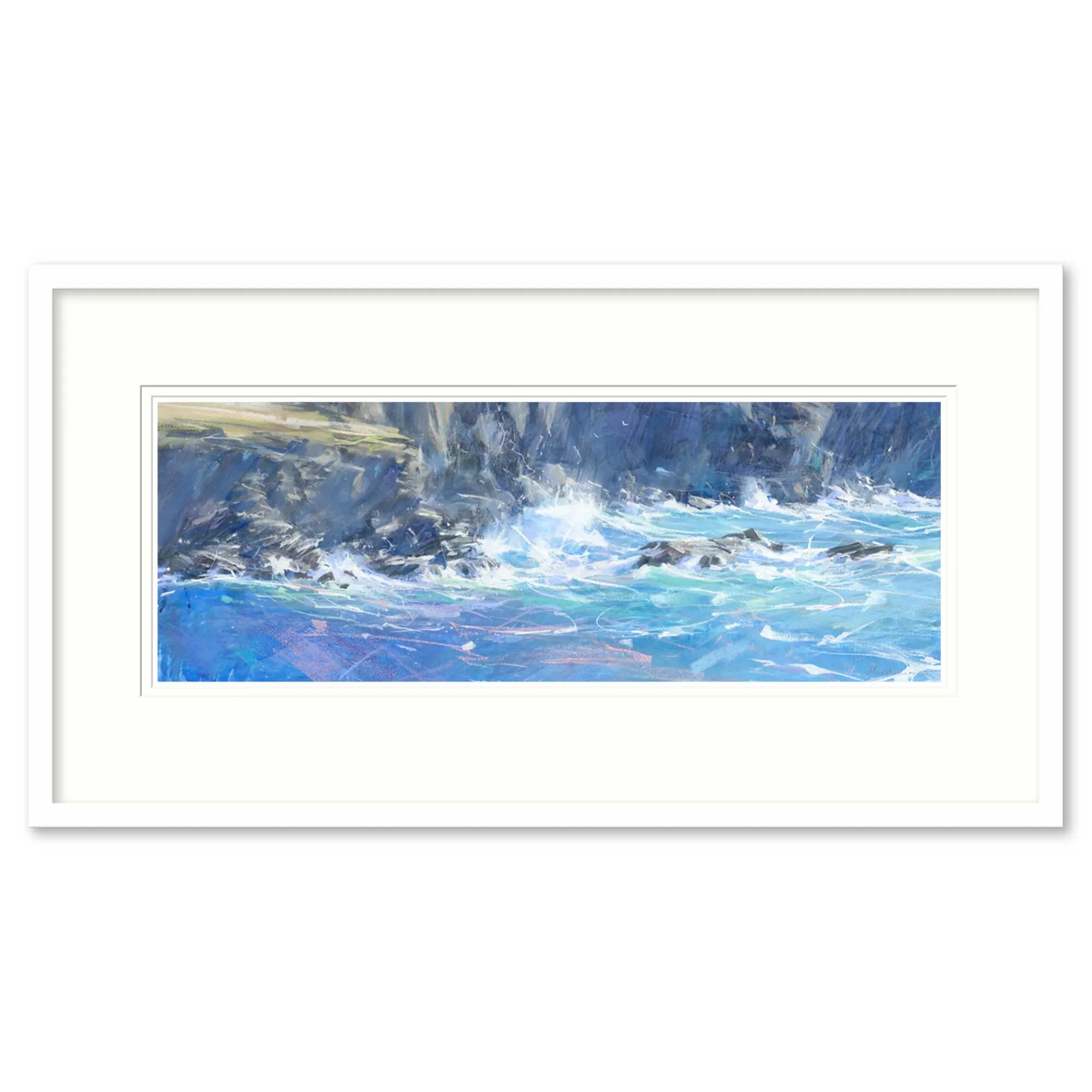 Coastal Scenes|Framed Prints*Whistlefish Heavy Seas In The Cove Framed Print