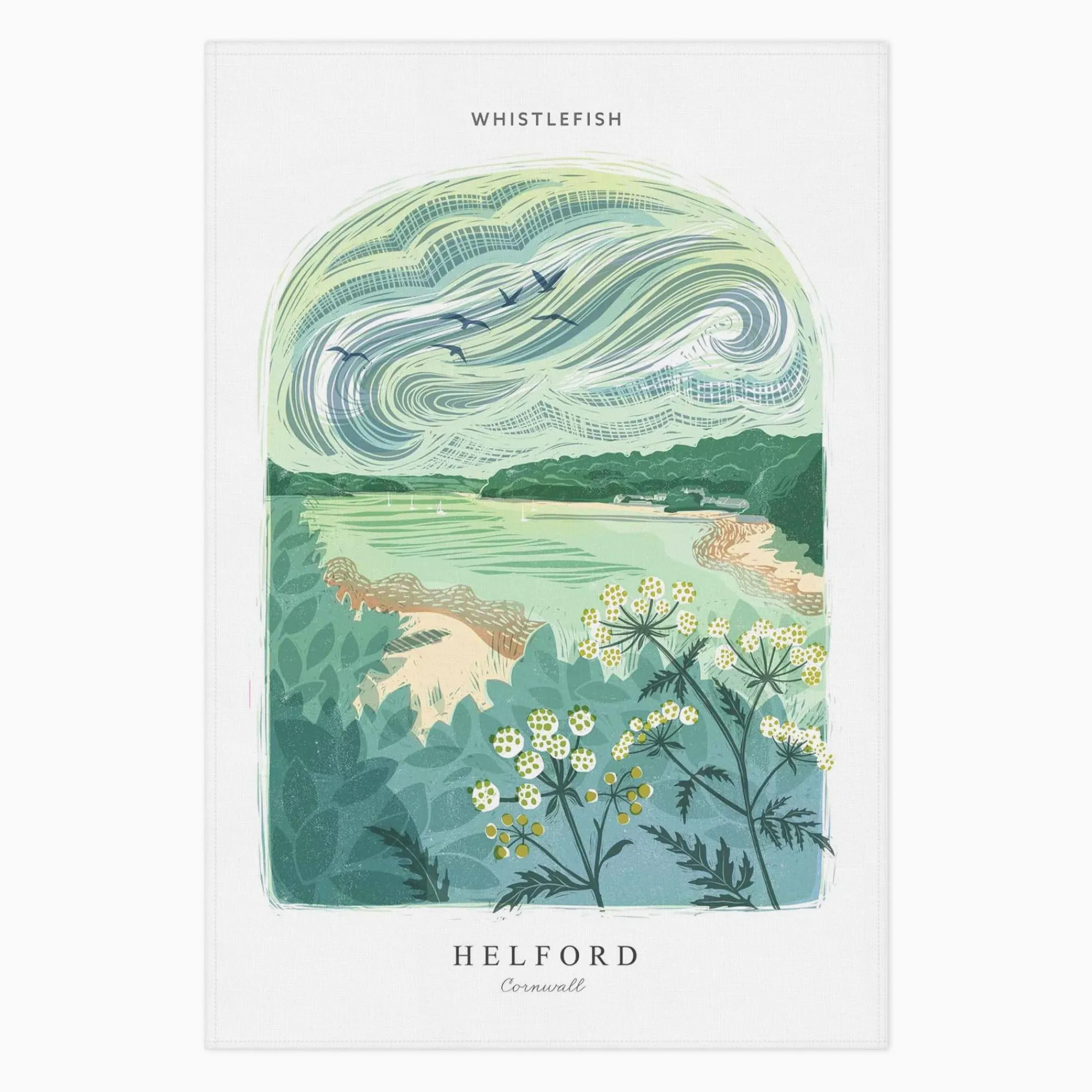 Under £20|Under £10*Whistlefish Helford Arched Lino Tea Towel