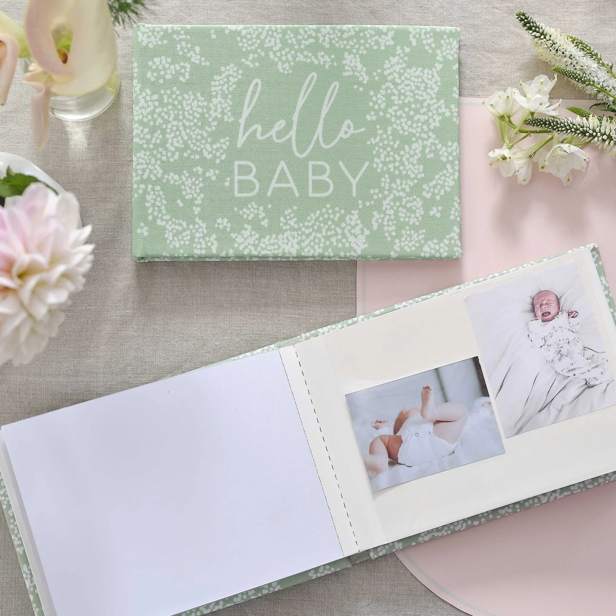 Floral|Baby Shower*Whistlefish Hello Baby Fabric Baby Photo Album