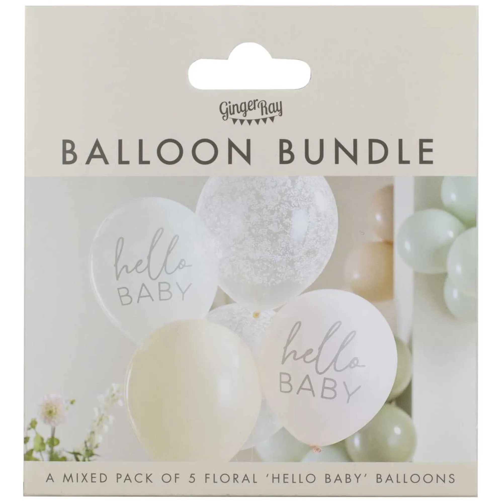 Balloons|Baby Shower*Whistlefish Hello Baby Floral Baby Shower Balloons